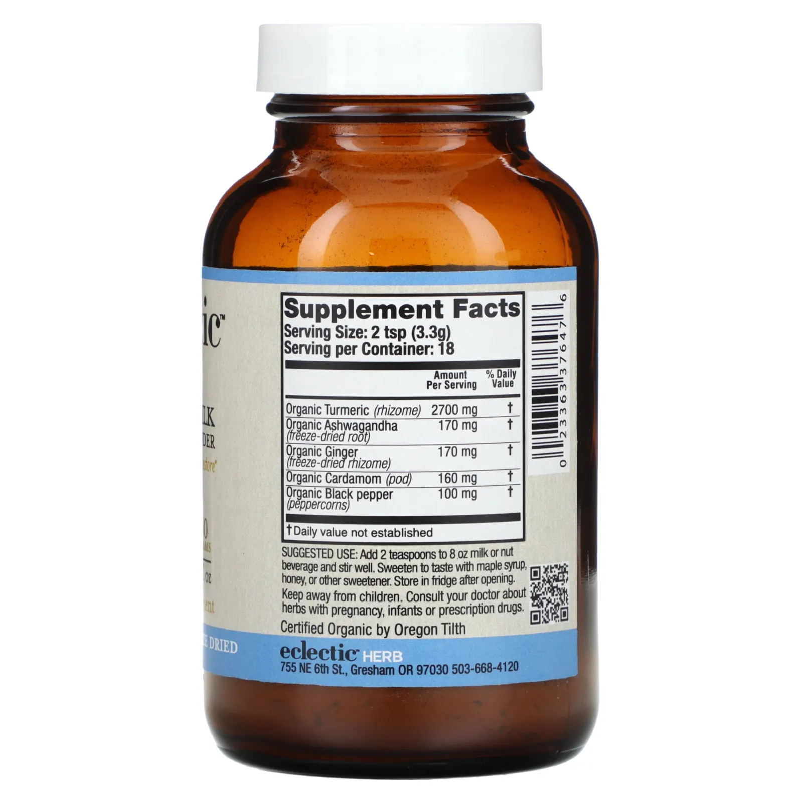 Eclectic Herb, Golden Milk, порошок, 60 г (2,1 унции)