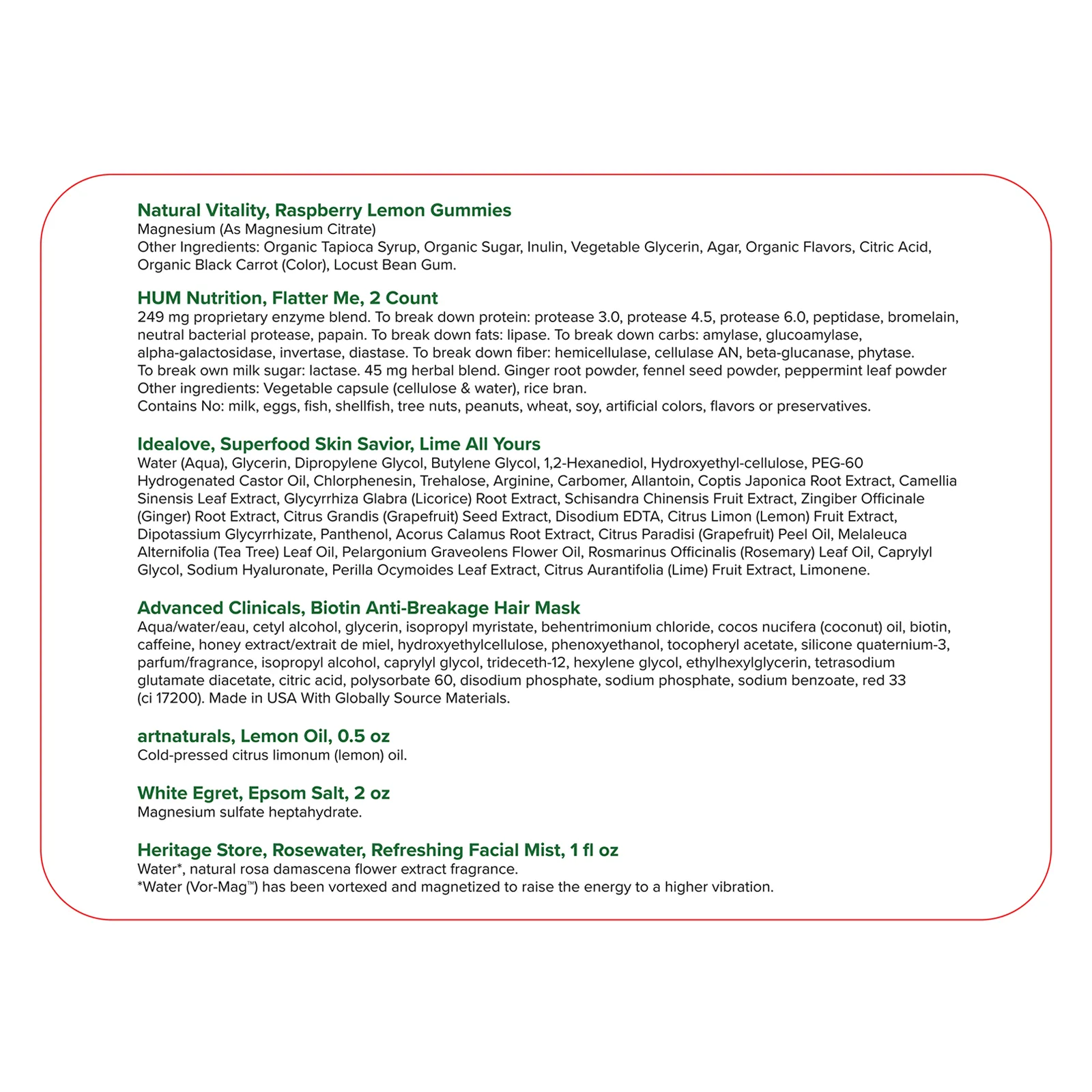 iHerb Exclusive, забота о себе, праздничная коллекция, набор из 8 продуктов