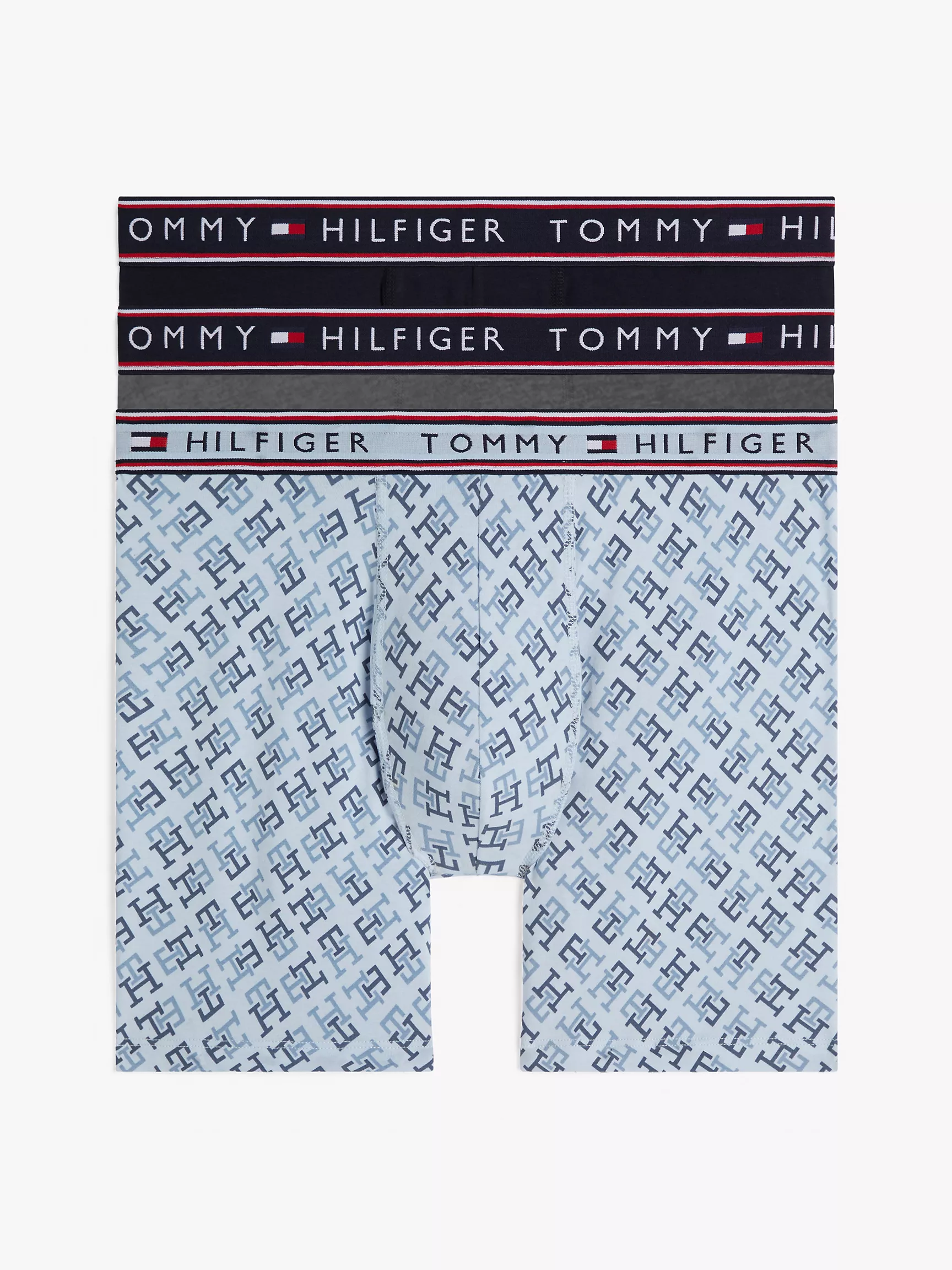 Мужское нижнее белье Tommy Hilfiger, Хлопковые эластичные боксеры-брифы (набор 3 шт.)