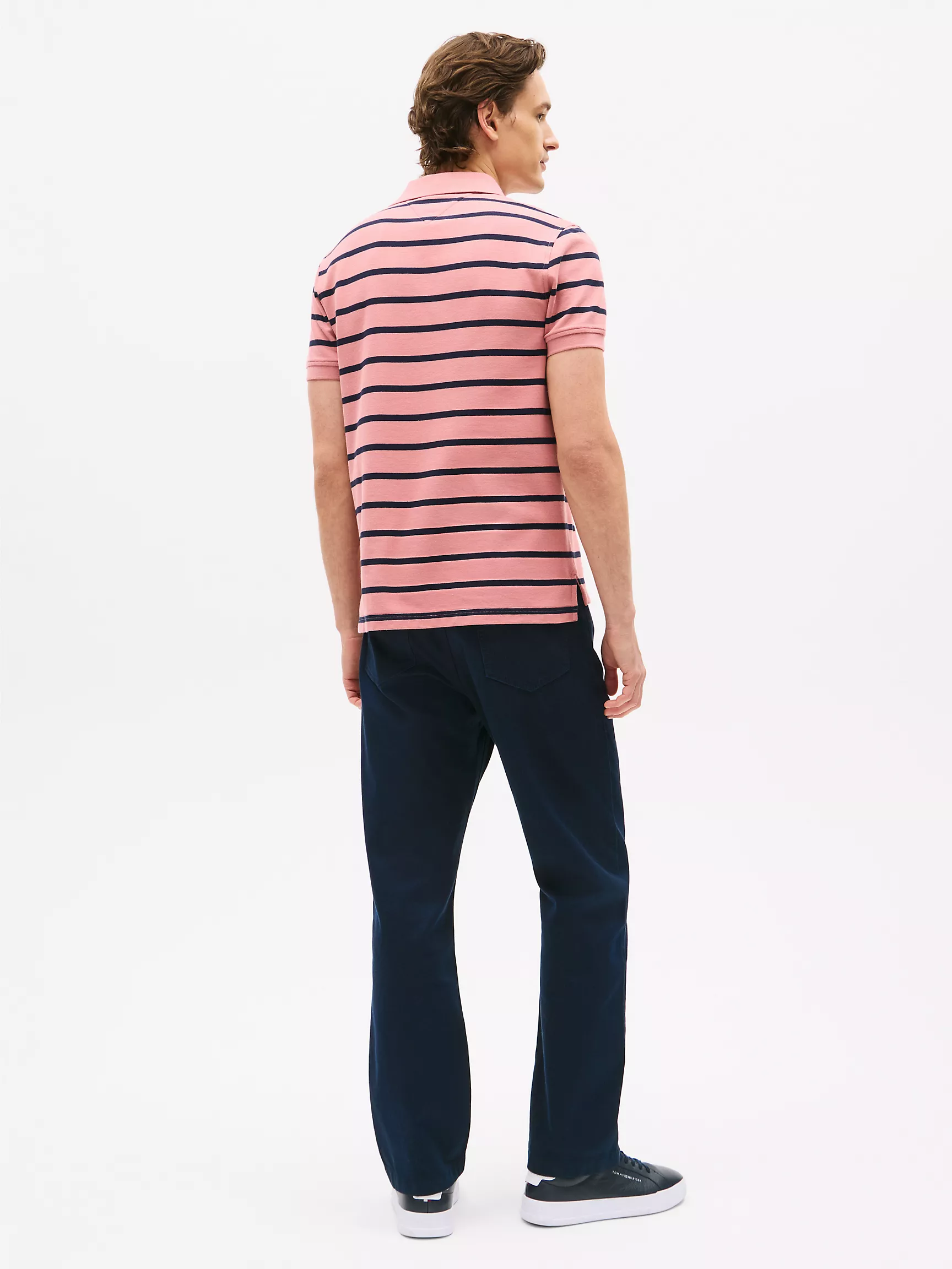 Мужское поло Tommy Hilfiger, Полосатое влагоотводящее поло стандартного кроя