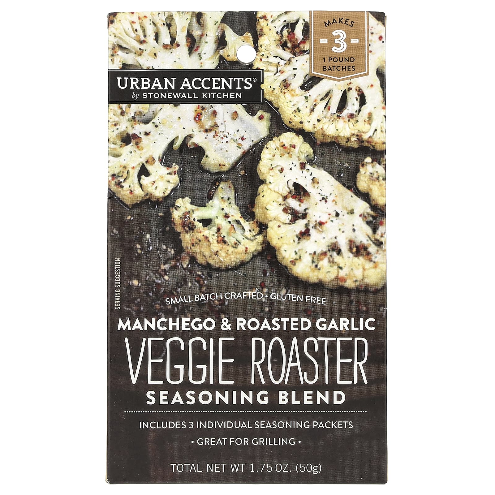 Urban Accents, Смесь приправ Veggie Roaster, манчего и жареный чеснок, 50 г (1,75 унции)