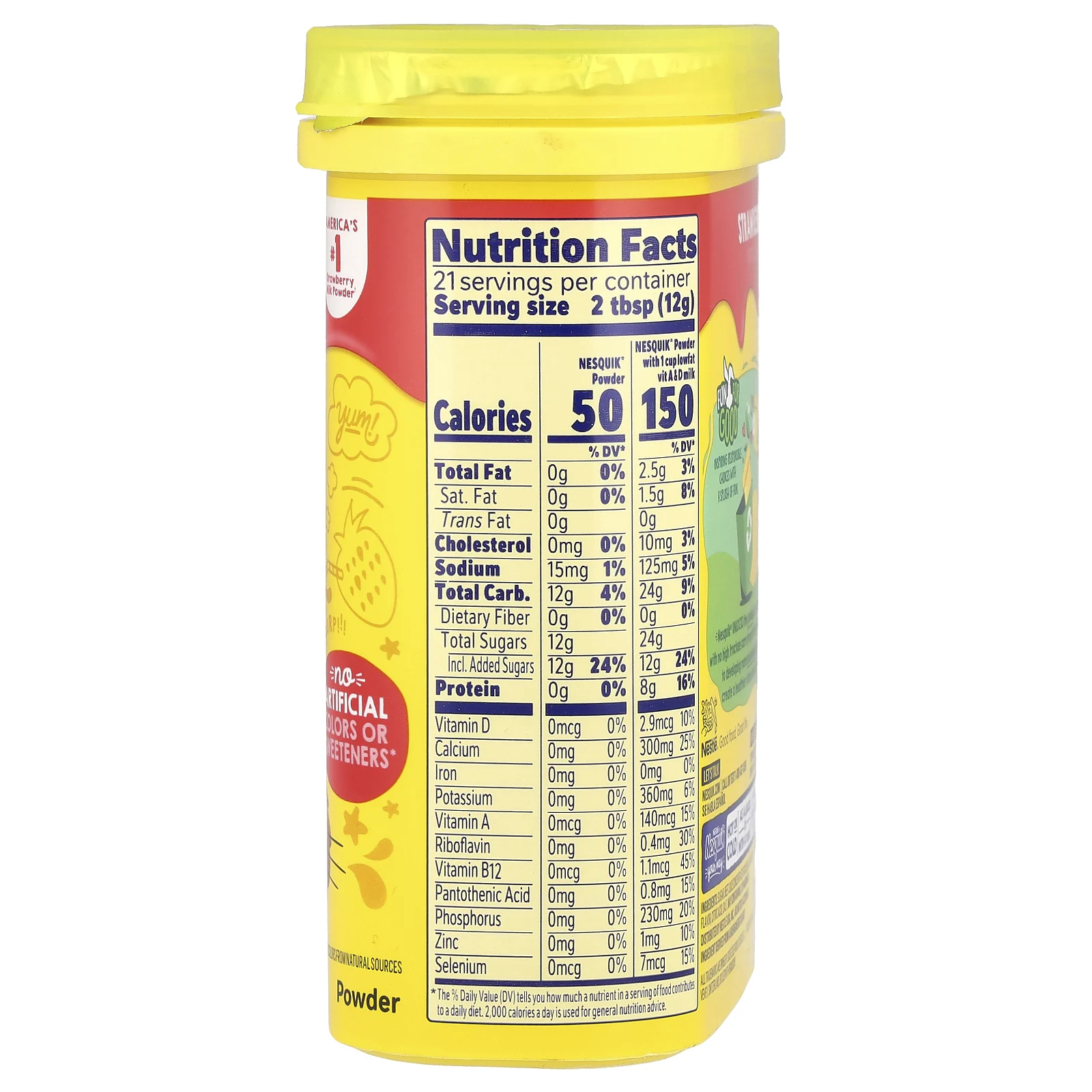 Nesquik, Nestle, порошок, клубника, 266 г (9,38 унции)