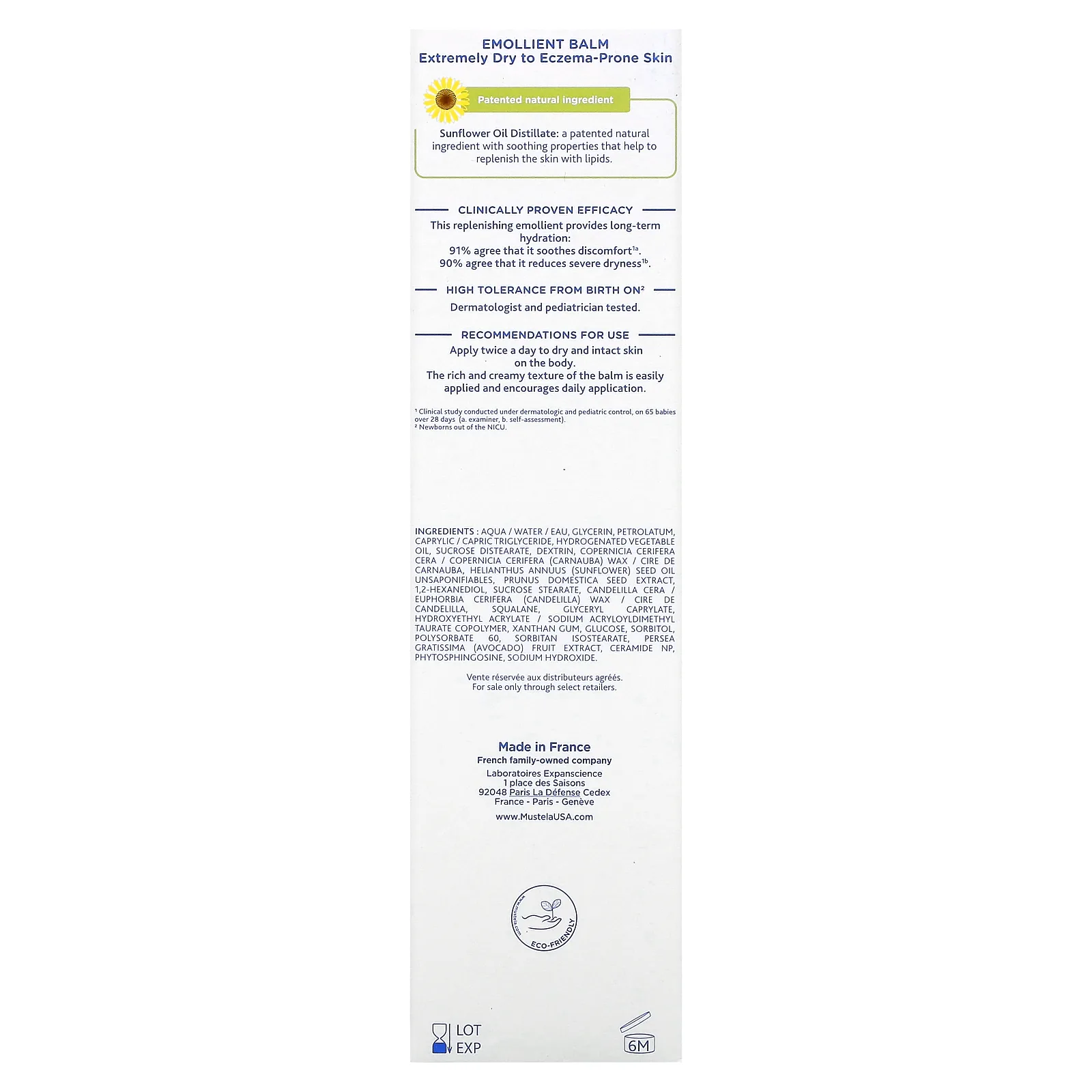 Mustela, Stelatopia, смягчающий бальзам с подсолнечником, 6,76 жидких унций (200 мл)