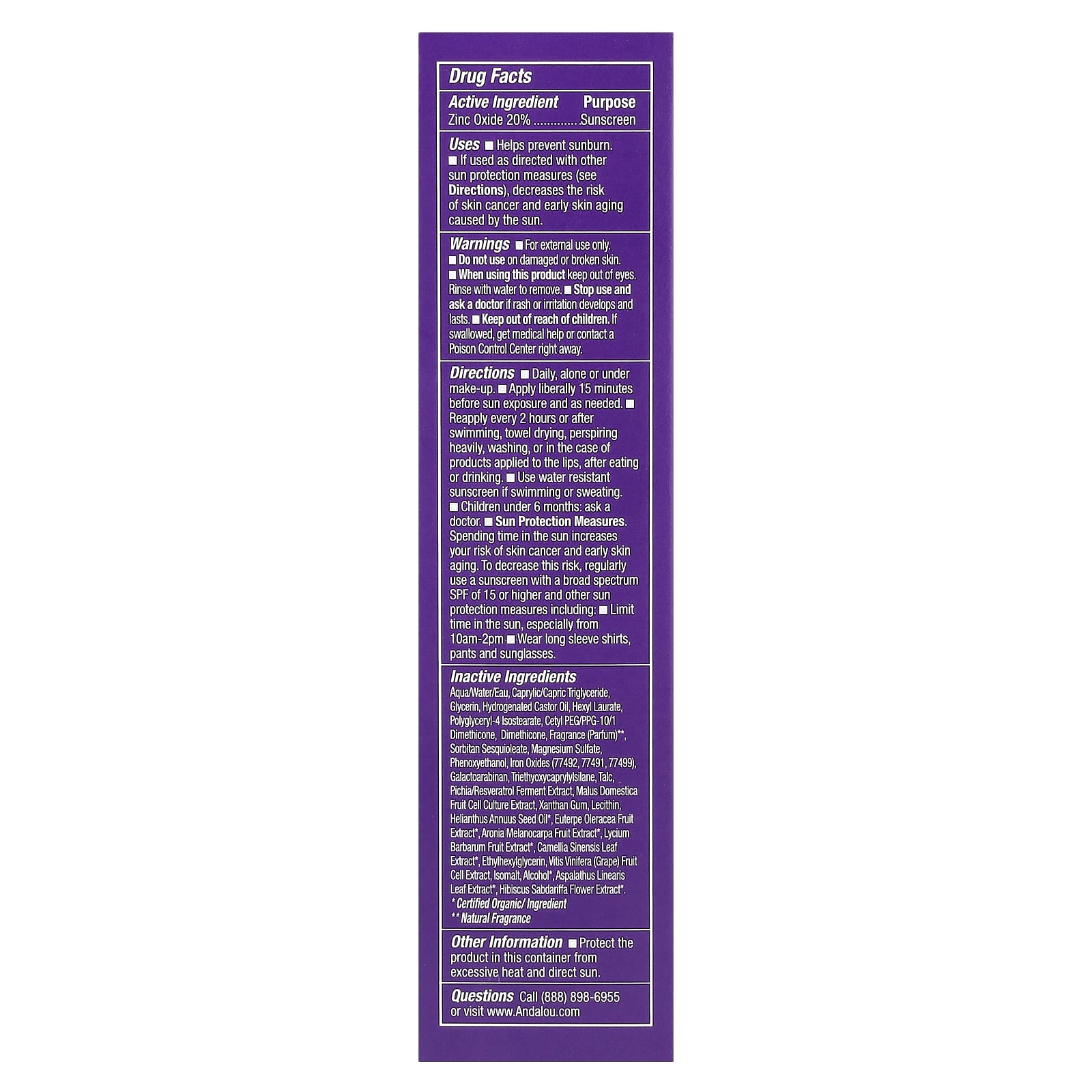 Andalou Naturals, Perfecting BB, бальзам для красоты, SPF 30, натуральный оттенок, 58 мл (2 жидк. унции)