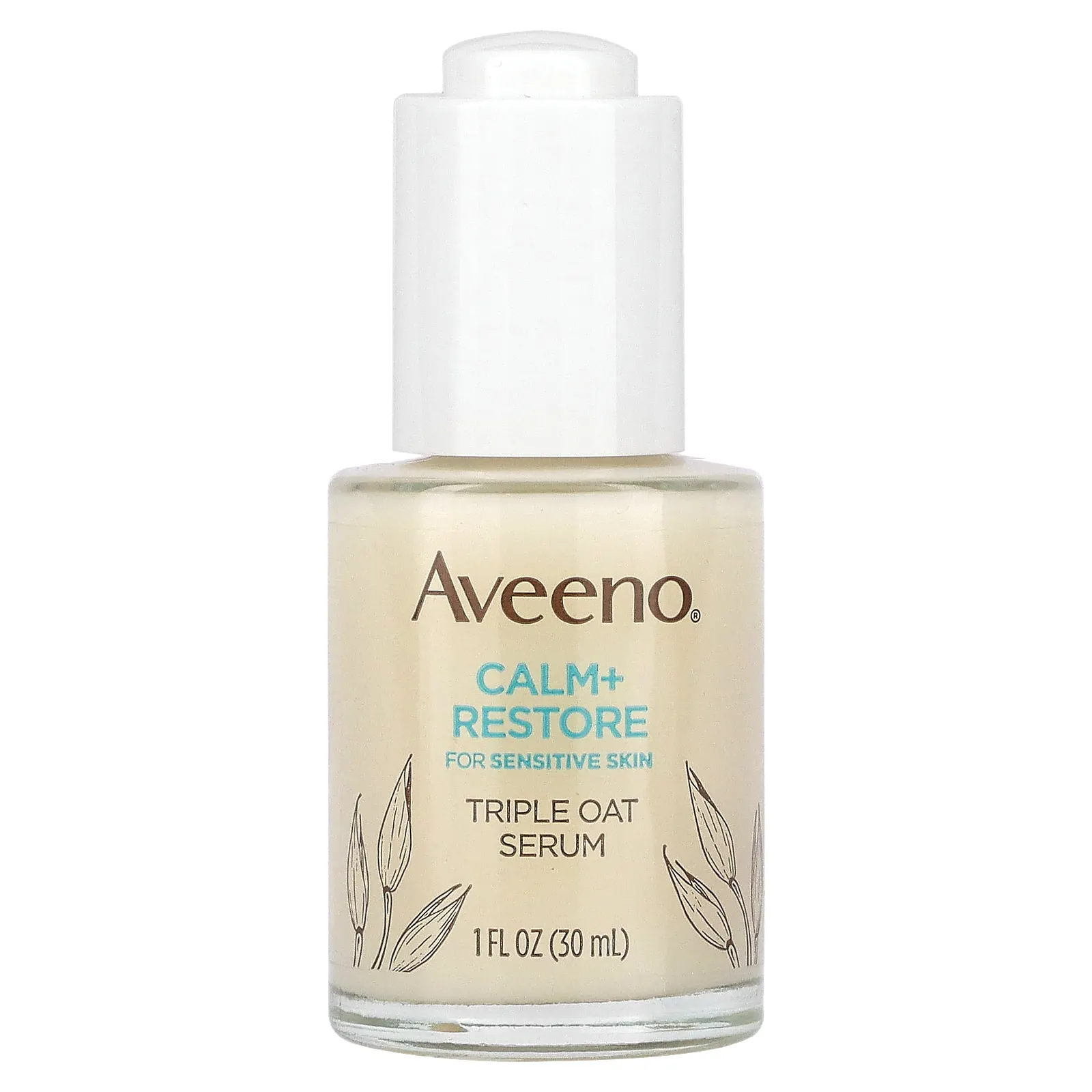 Aveeno, Calm + Restore, сыворотка с овсом тройного действия, для чувствительной кожи, 30 мл (1 жидк. унция)