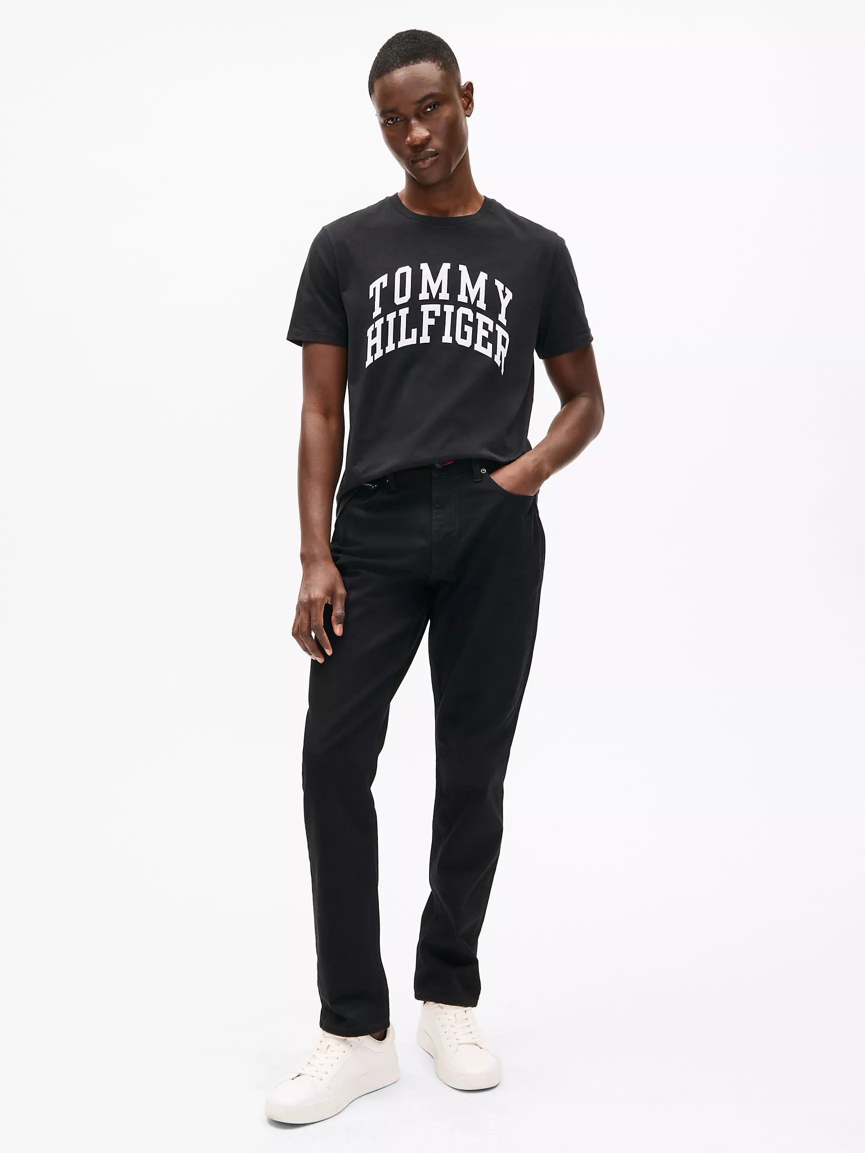 Мужская футболка Tommy Hilfiger, Футболка с логотипом в виде блоковых букв