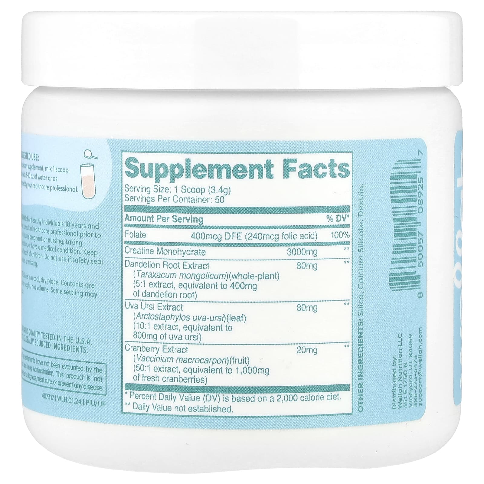 Wellah, Pump-It-Up-Creatine, без добавок, 170 г (6,1 унции)