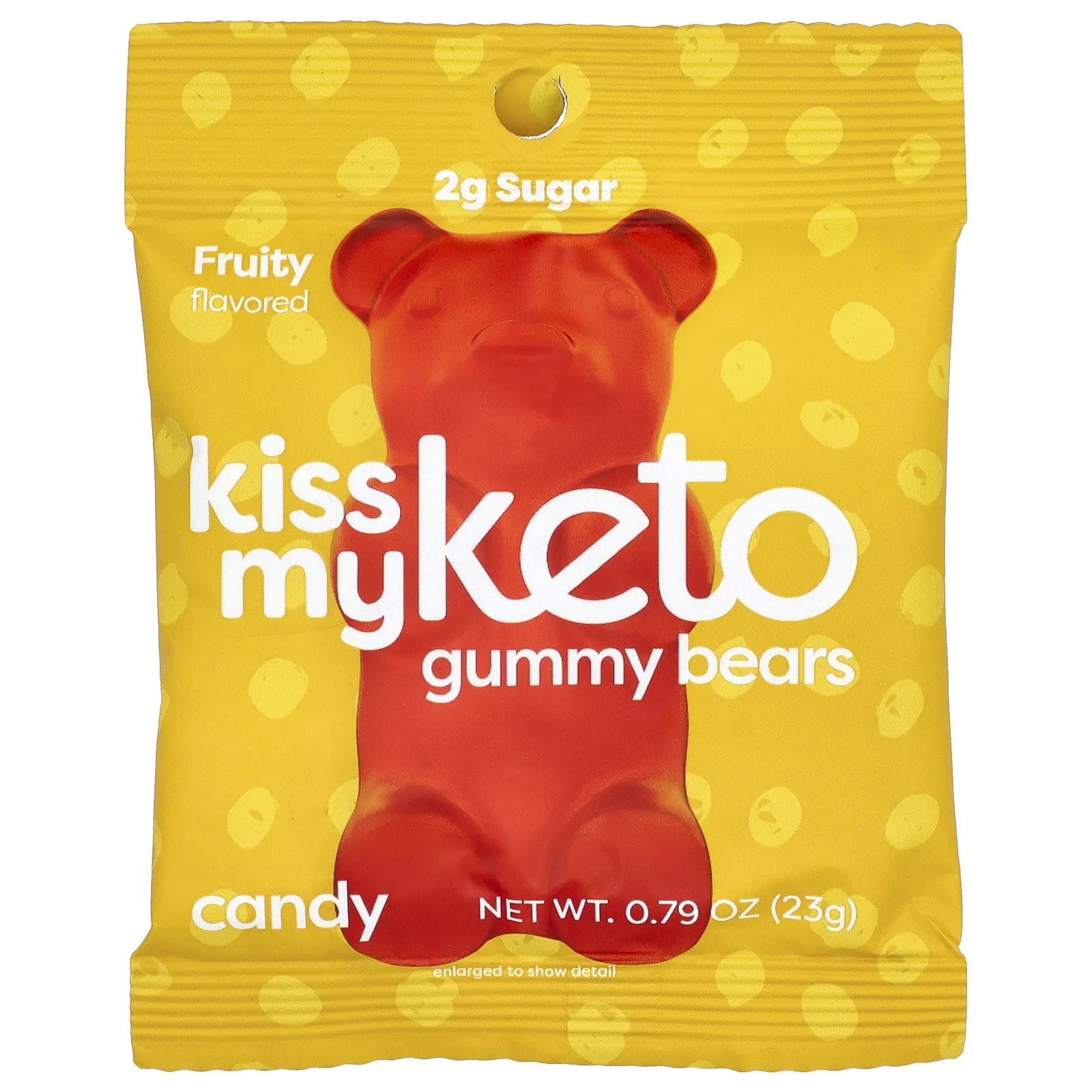 Kiss My Keto, Keto Gummy Bears, жевательные мармеладки в форме мишек, подходит для кетодиеты, со вкусом фруктов, 12 пакетиков по 23 г (0,79 унции)