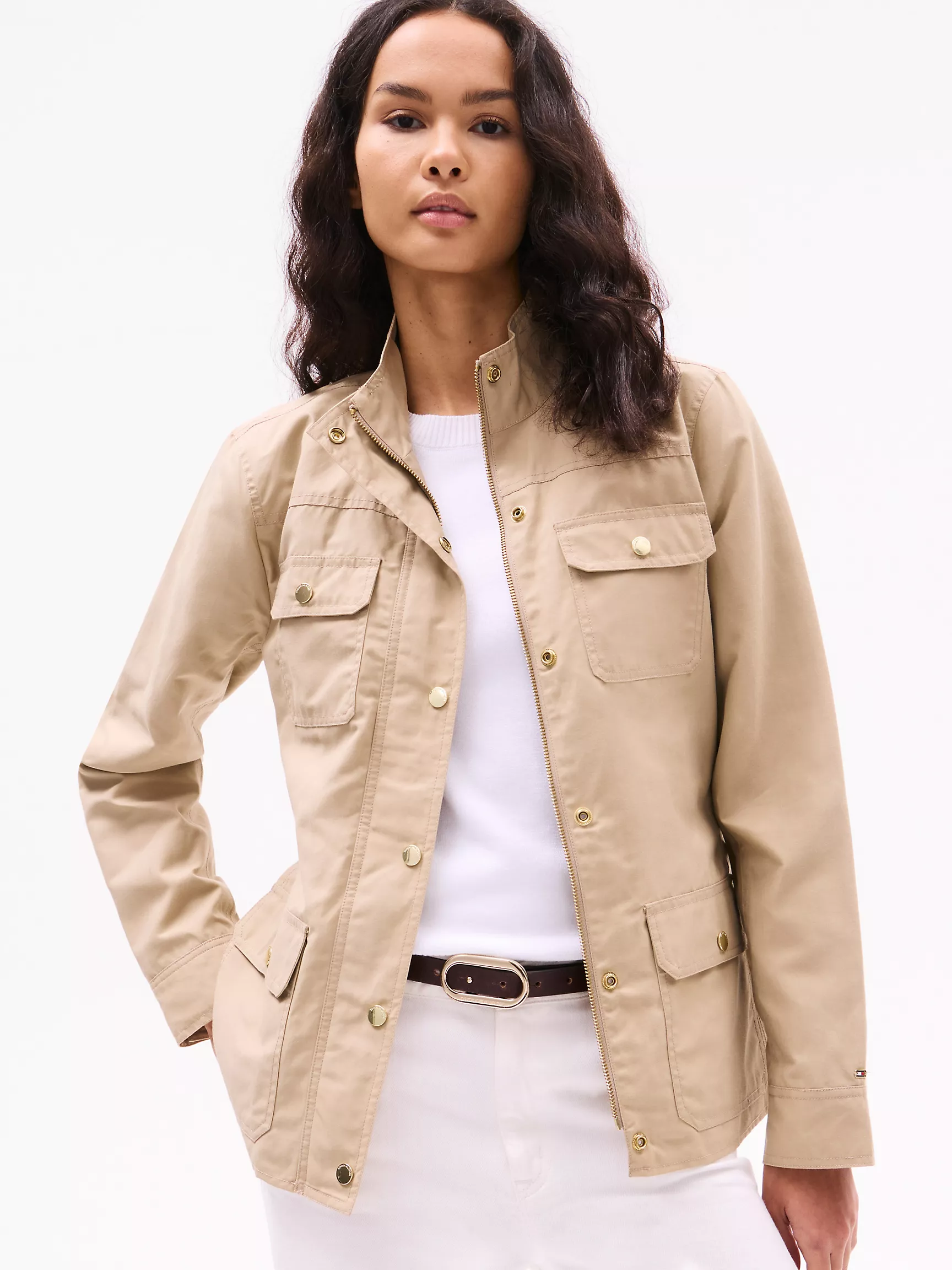 Женская куртка Tommy Hilfiger, Вощёная утилитарная куртка