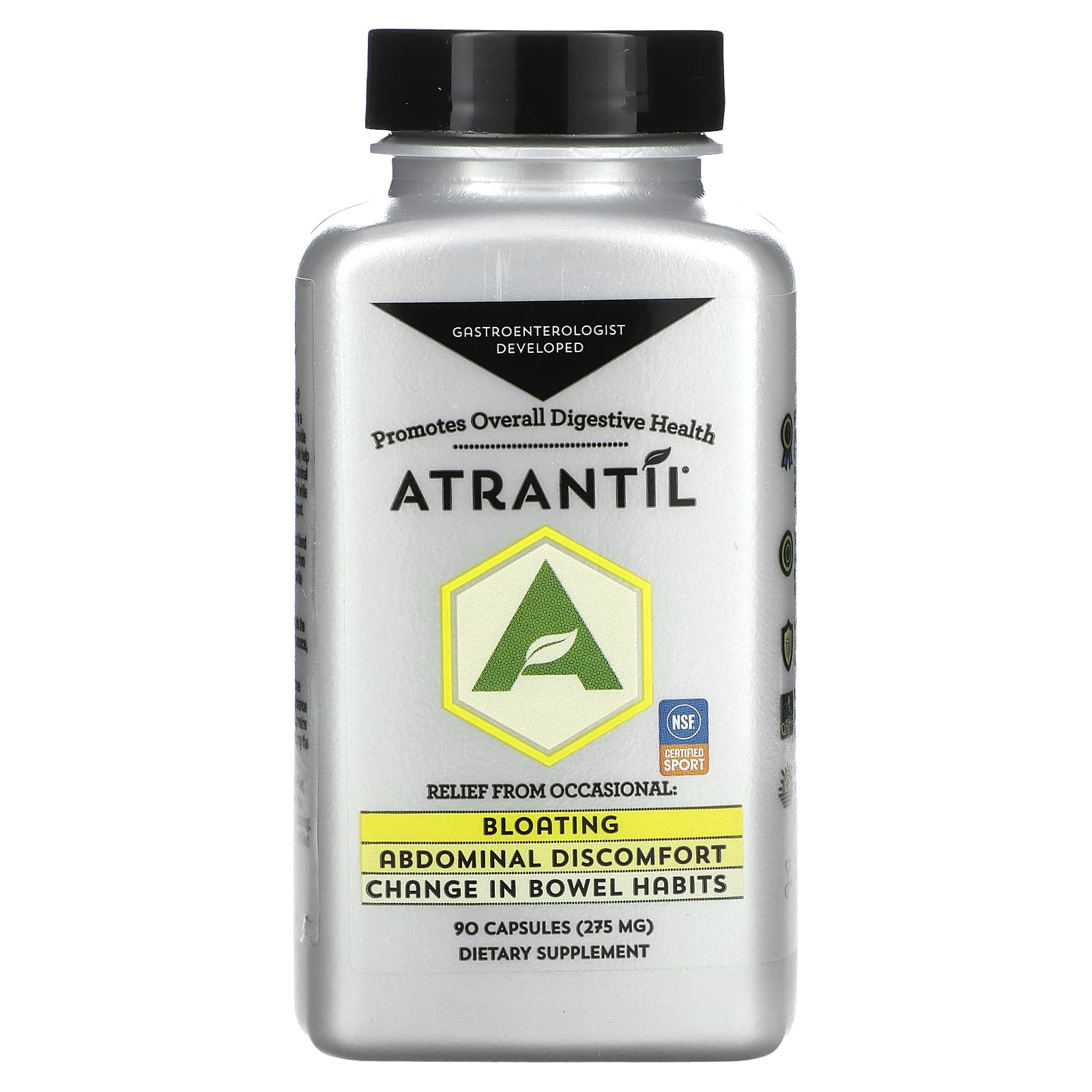 Atrantil, вздутие живота и дискомфорт в животе, 90 капсул