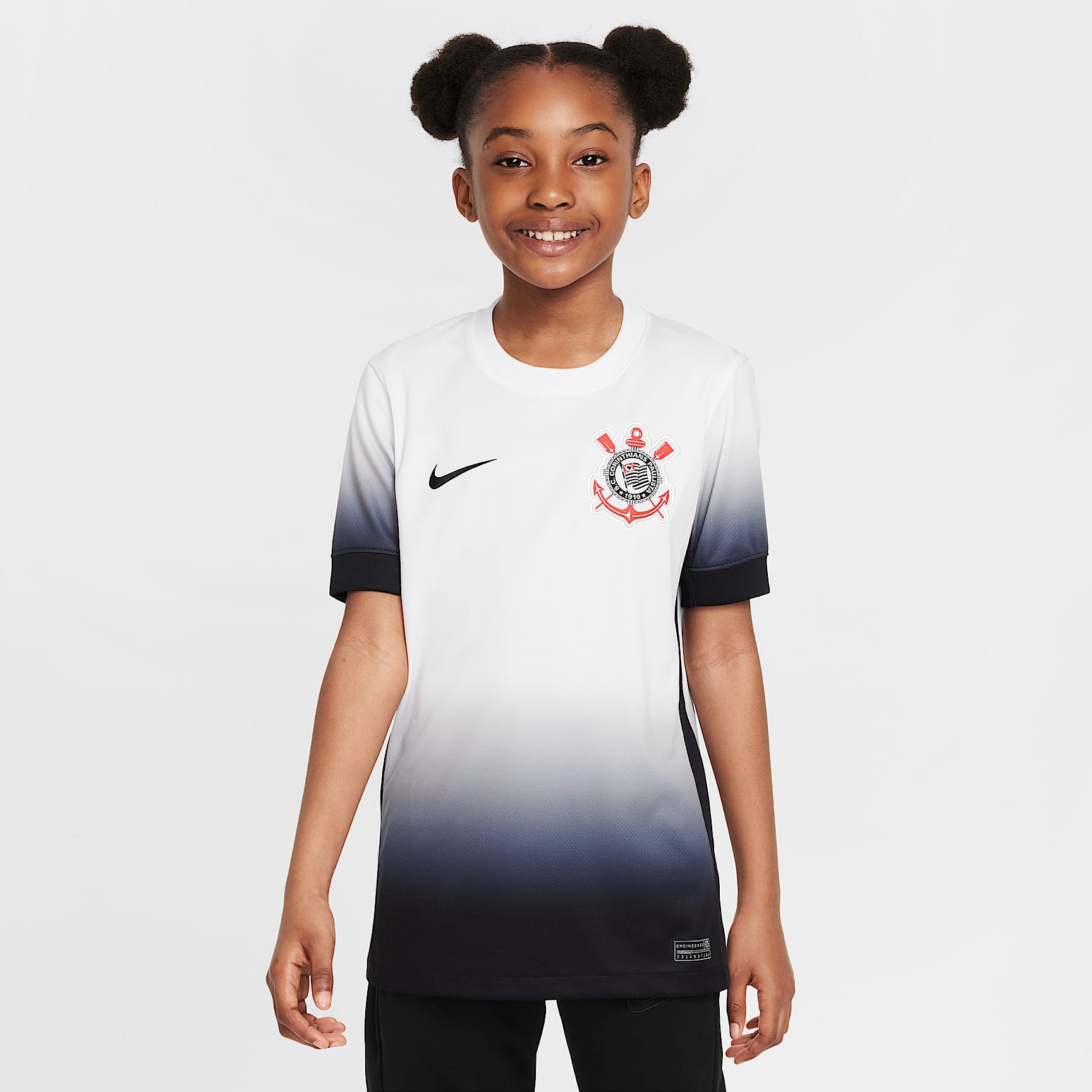 S.C. Corinthians 2024/25 Stadium Home Big Kids' Nike Dri-FIT Soccer Replica Jersey