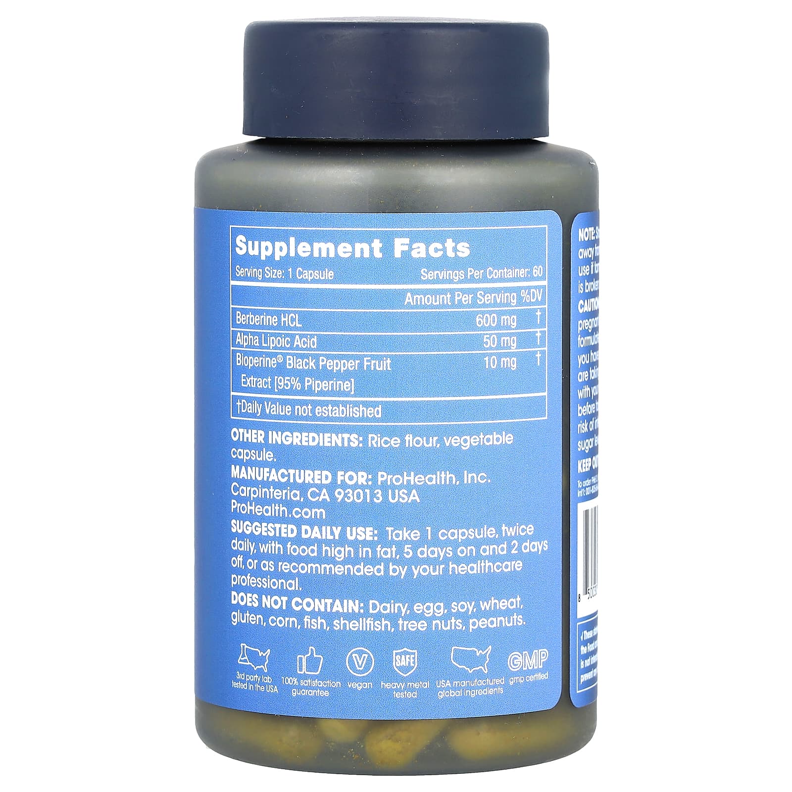 ProHealth Longevity, берберин про, 1200 мг, 60 капсул