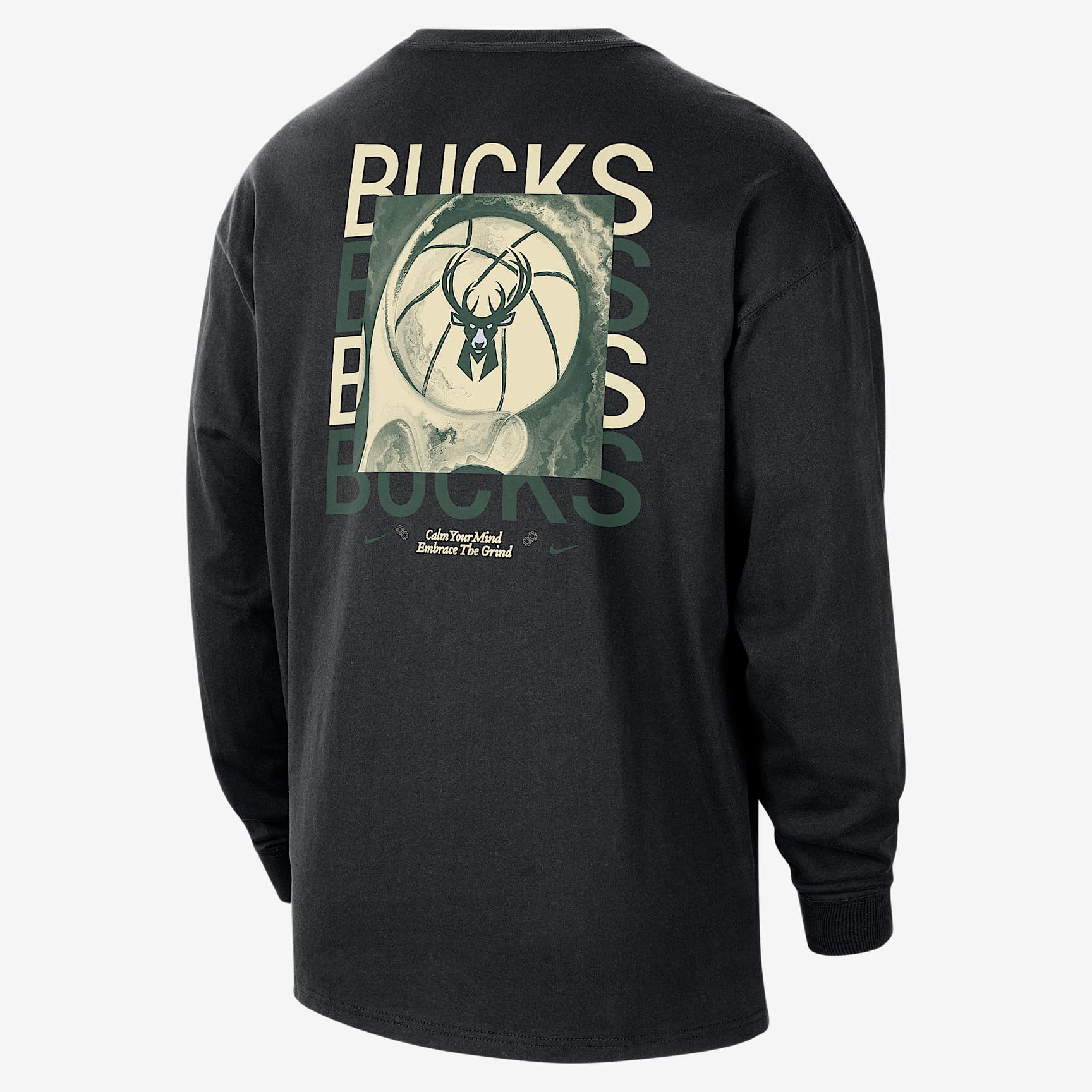 Milwaukee Bucks Courtside Men's Nike NBA Max90 Long-Sleeve T-Shirt