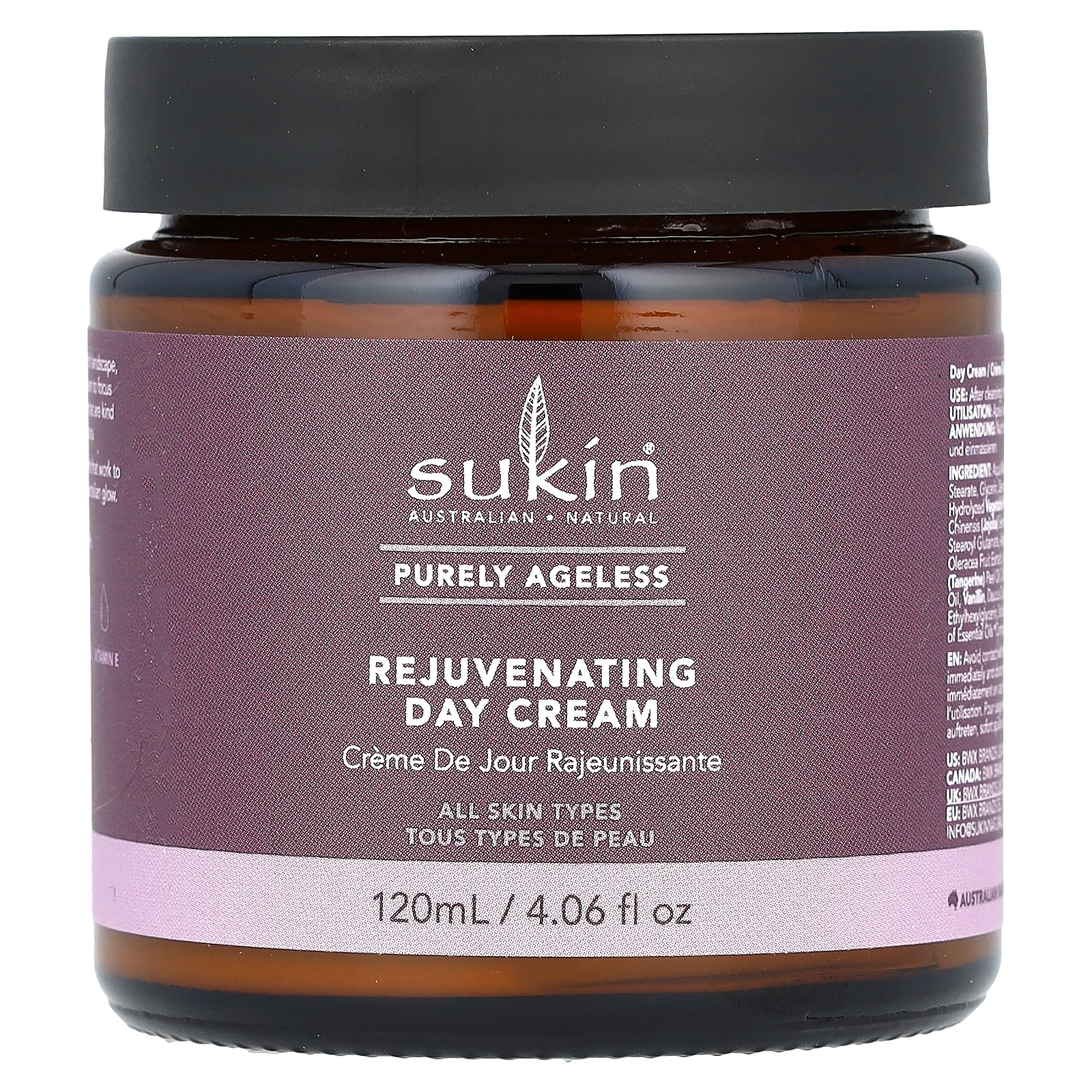 Sukin, Purely Ageless, омолаживающий дневной крем, 120 мл (4,06 жидк. унции)