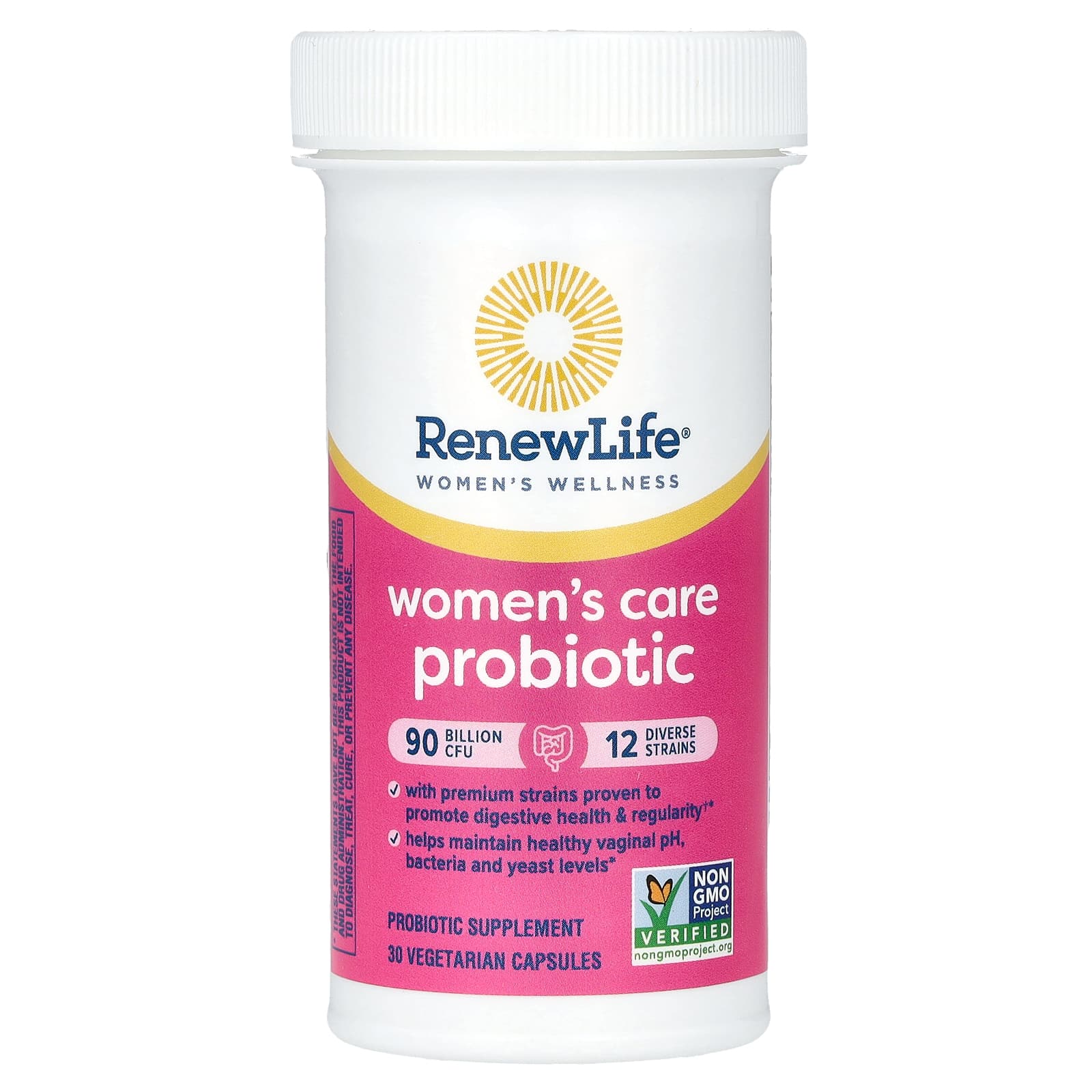 Renew Life, Women's Wellness, пробиотик для женского здоровья, 90 млрд КОЕ, 30 вегетарианских капсул