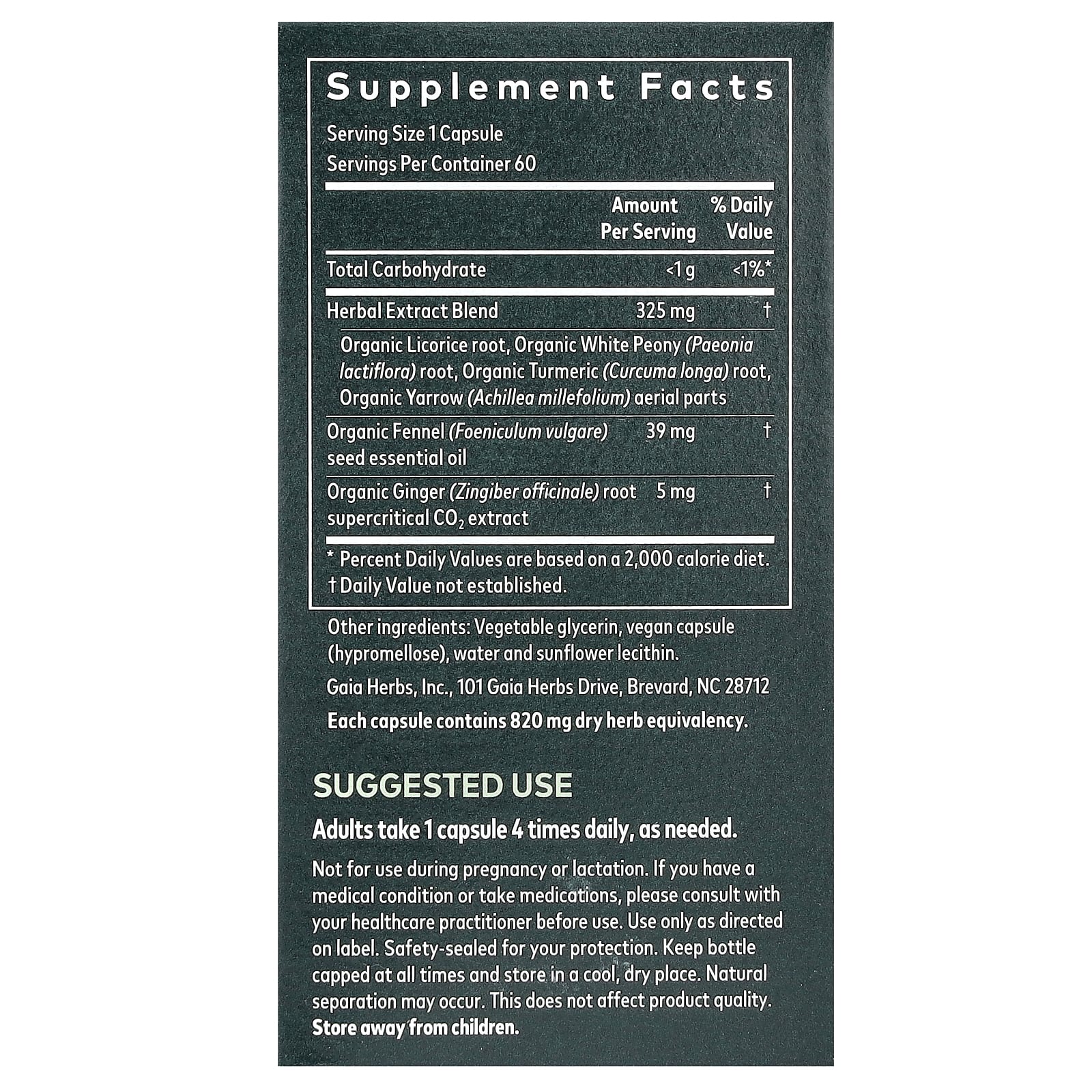 Gaia Herbs, для женщин, средство от спазмов, при менструации, 60 веганских капсул Phyto-Caps