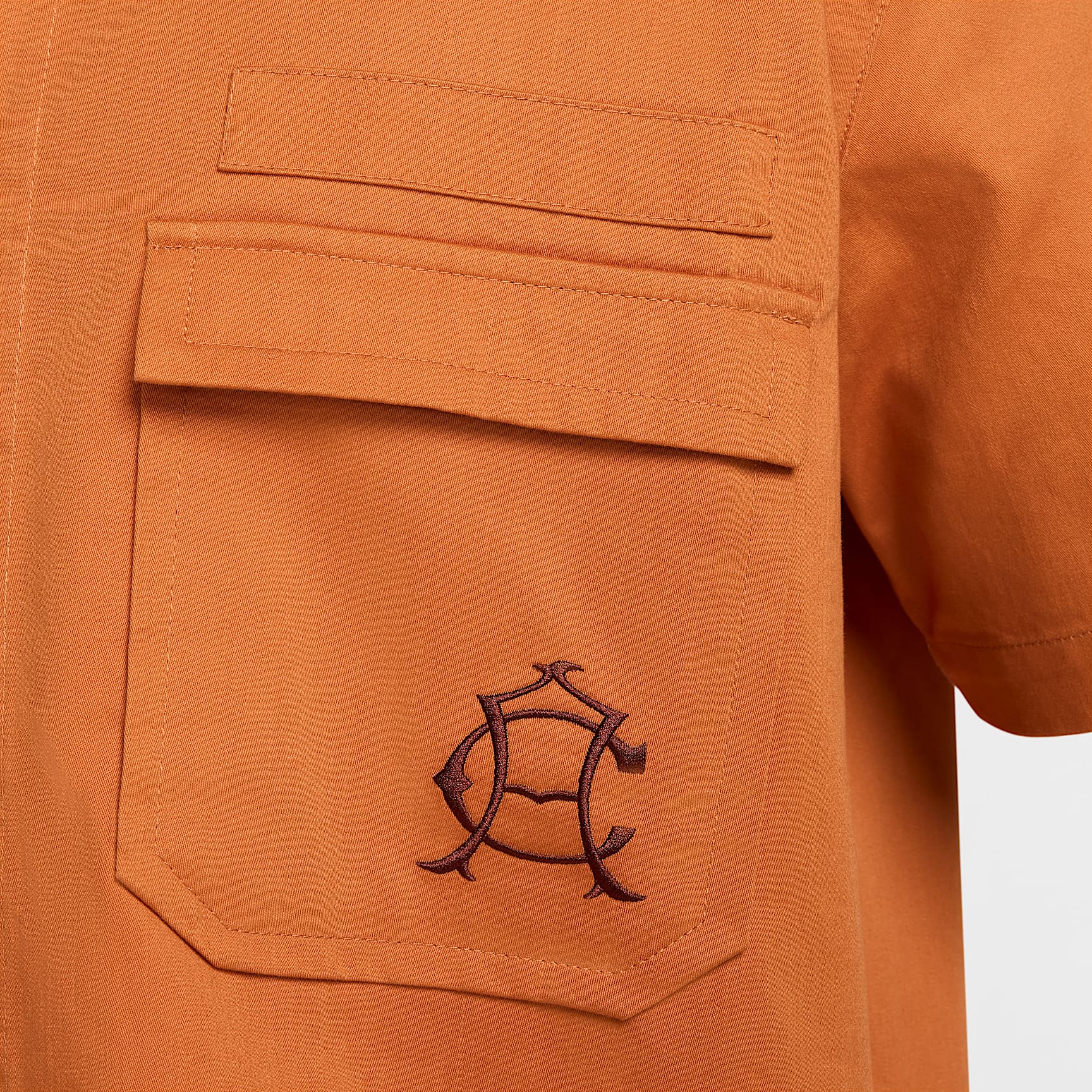 Club América Men's Nike Life Woven Military Short-Sleeve Button-Down Shirt