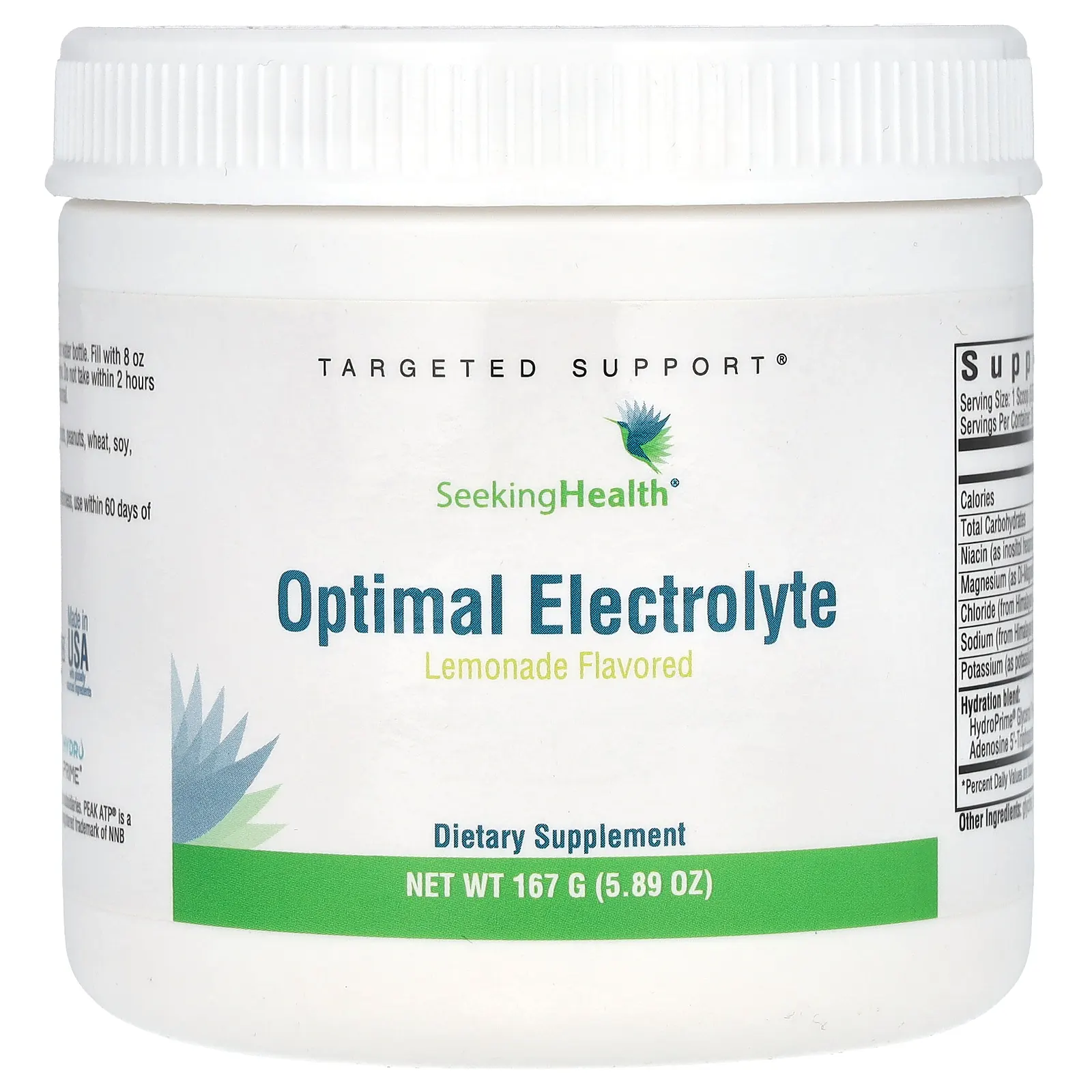 Seeking Health, Optimal Electrolyte, со вкусом лимонада, 167 г (5,89 унции)