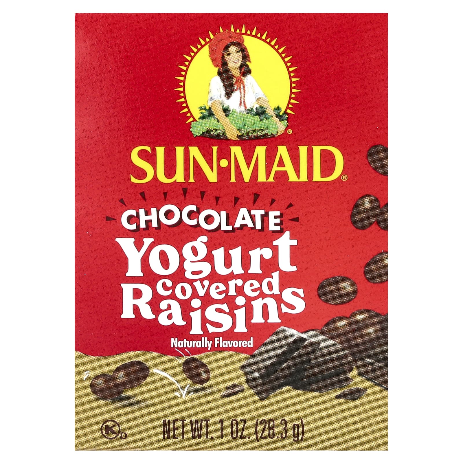 Sun-Maid, Изюм в йогурте, шоколад, 6 коробок по 28,3 г (1 унция)