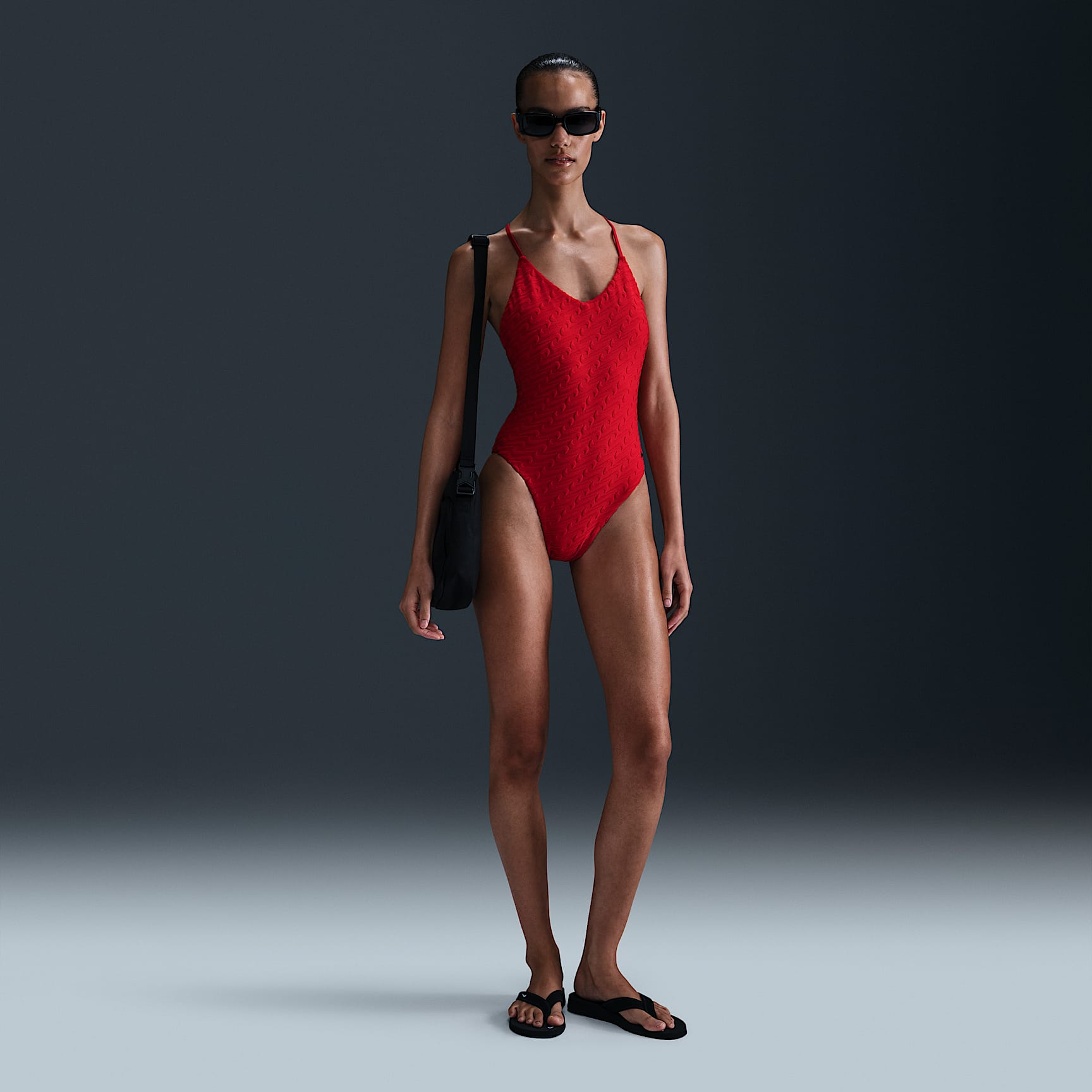 Nike Swim Swoosh Link Women's Terry Y-Back One-Piece