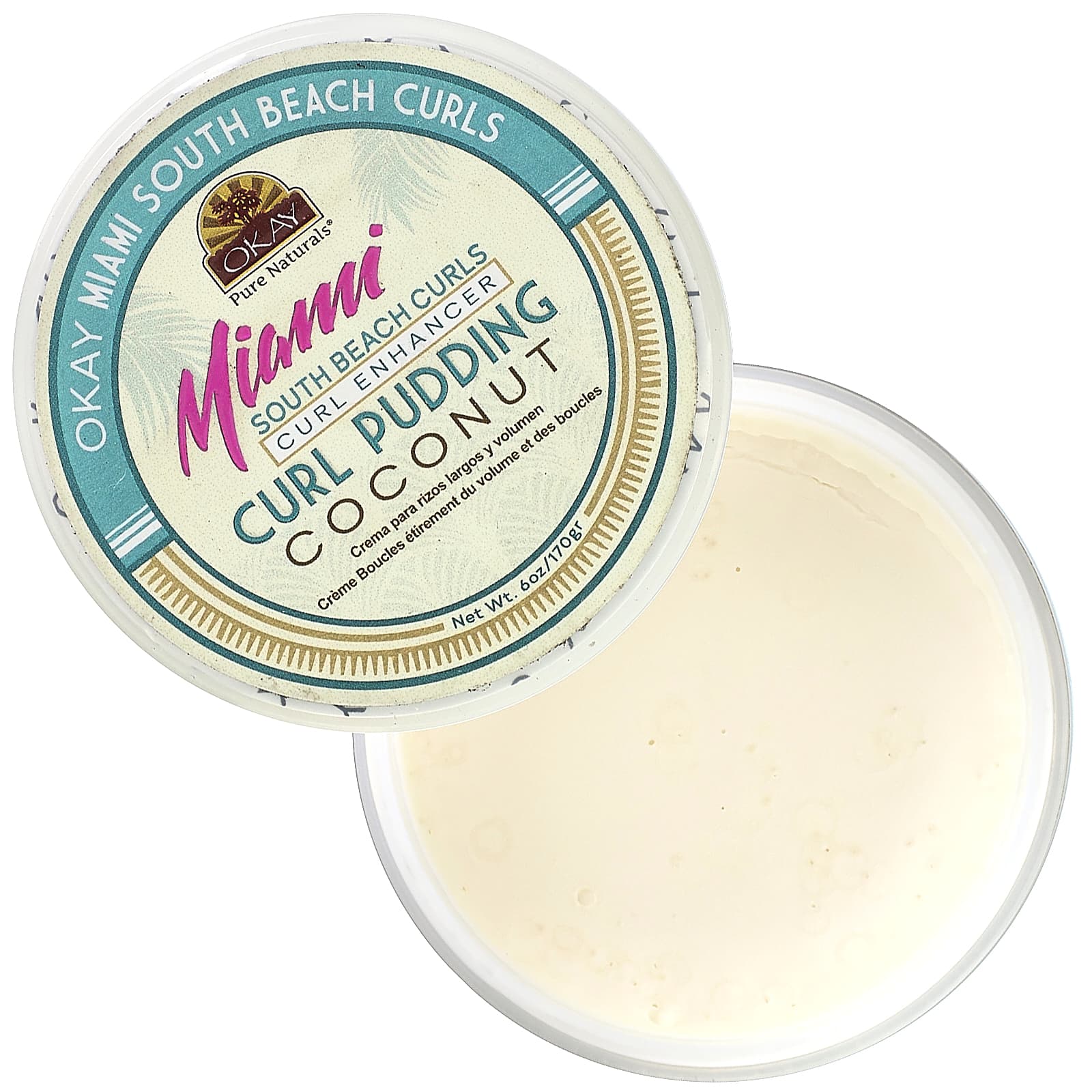 Okay Pure Naturals, Miami South Beach Curls, пудинг для кудрей, 170 г (6 унций)