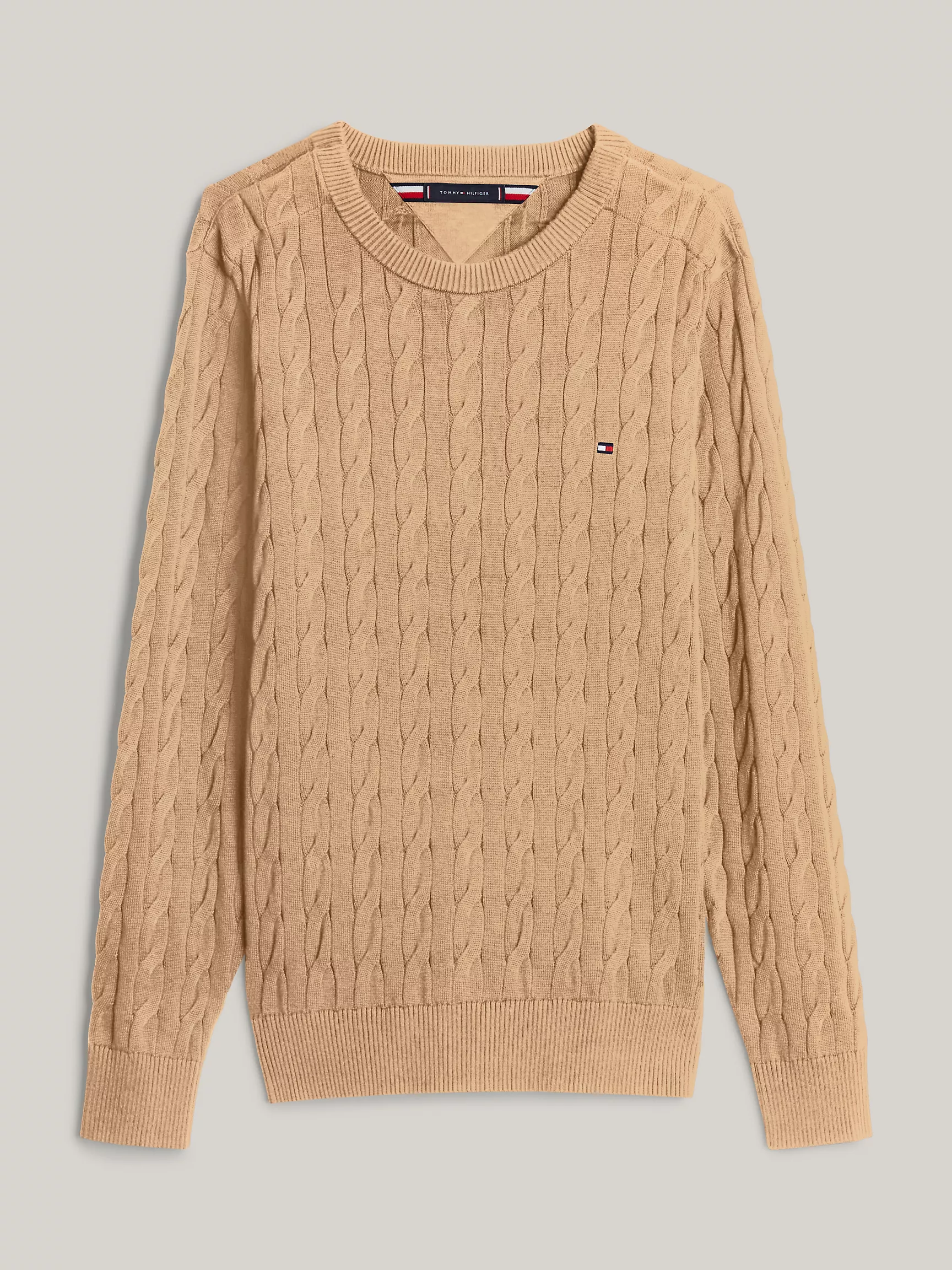 Мужской свитер Tommy Hilfiger, Свитер с узором "косы" и круглым вырезом