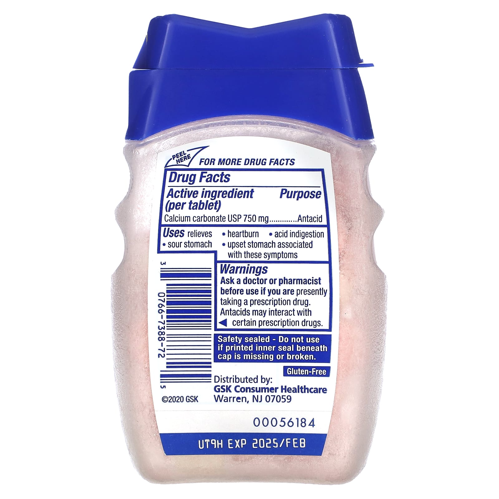 Tums, Антацид повышенной силы, дыня и ягоды, 750 мг, 80 жевательных таблеток