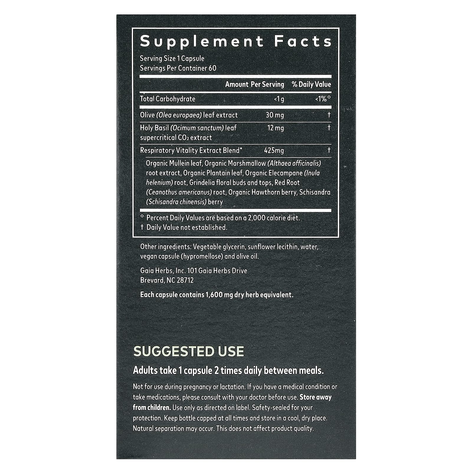 Gaia Herbs, Mighty Lungs, 60 веганских жидких фито-капсул