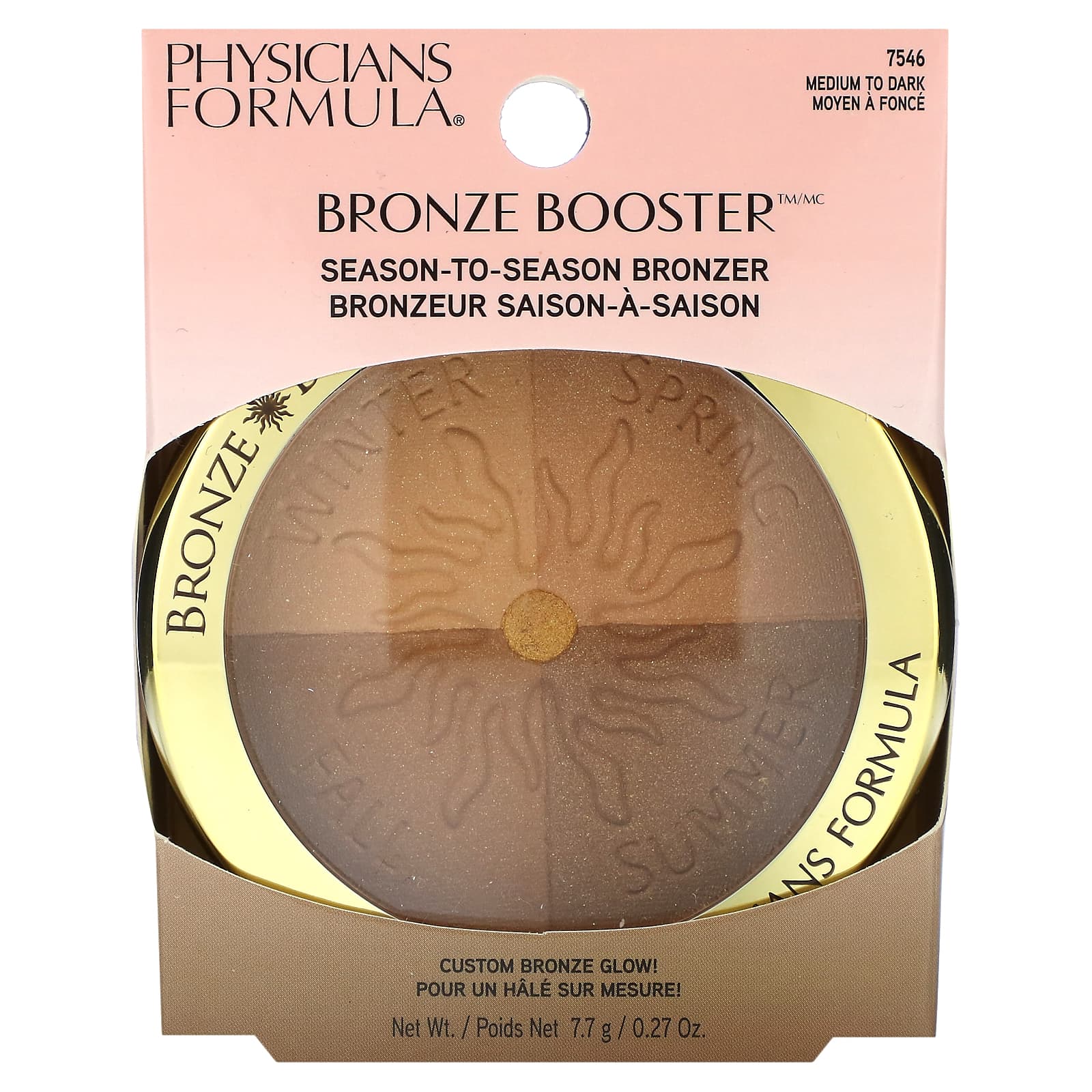 Physicians Formula, Bronze Booster, Season to Season Bronzer, 7546 от среднего до темного, 7,7 г (0,27 унции)