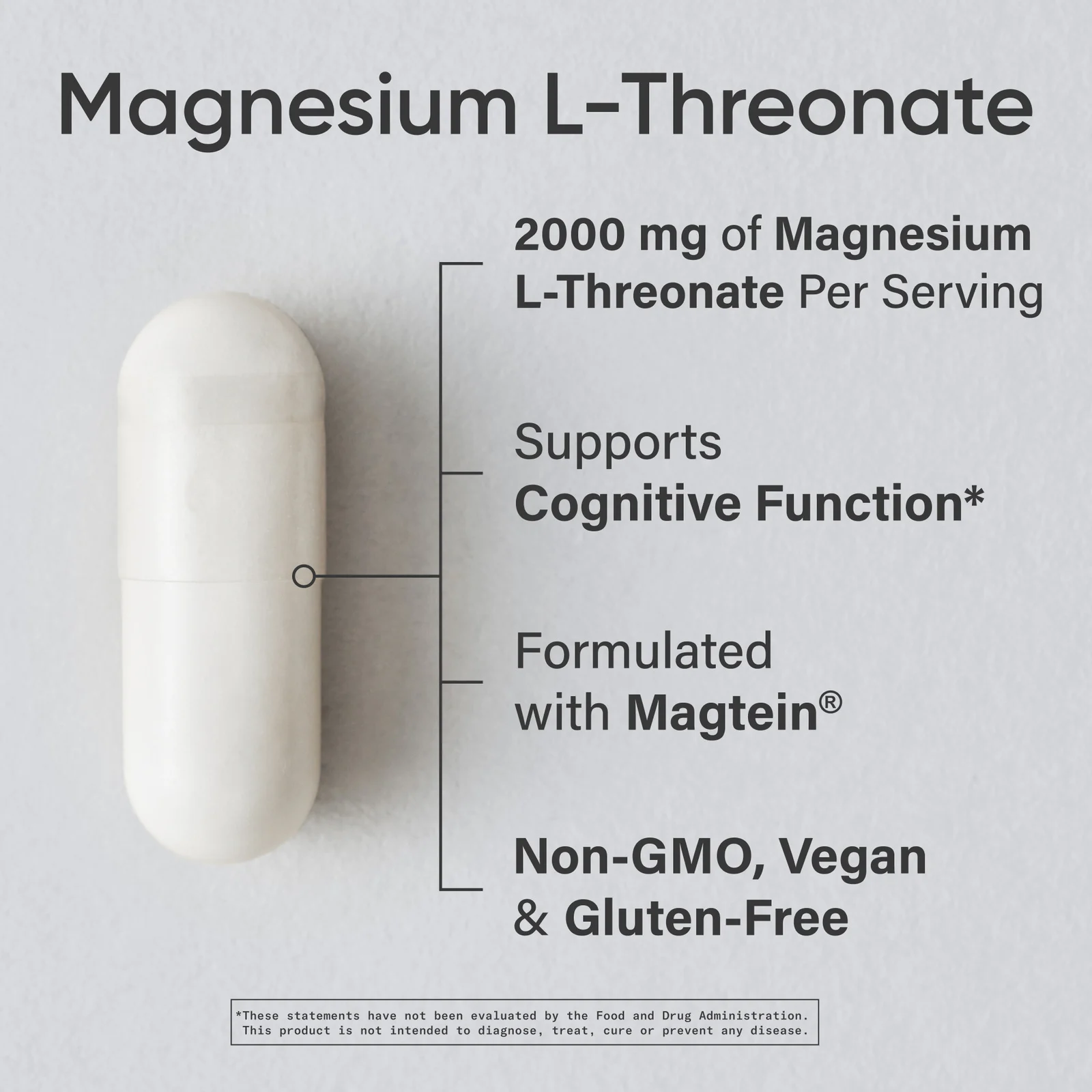 Sports Research, MAG LT, Magtein, 2000 мг, 90 растительных капсул