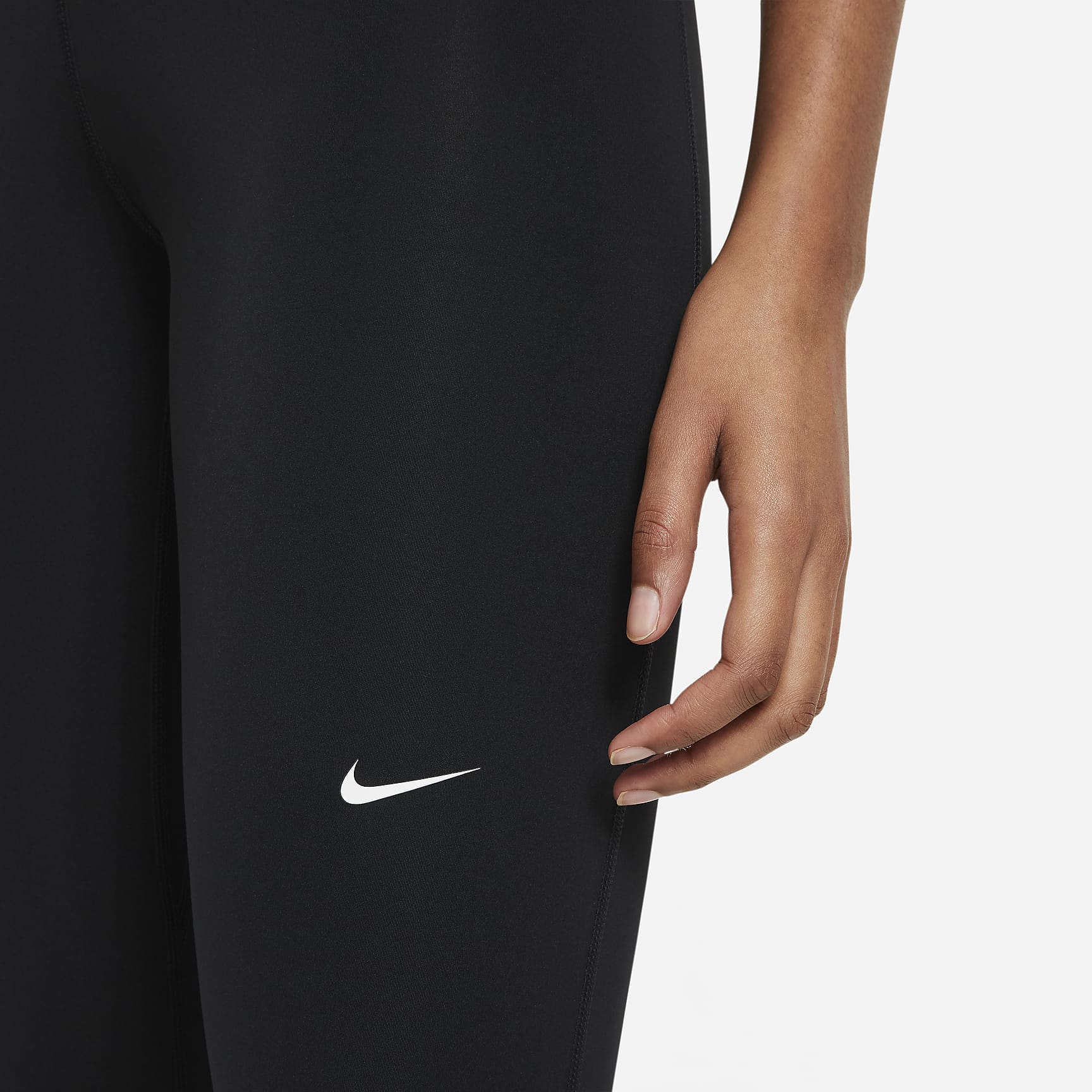 Nike Pro Women's Mid-Rise Mesh-Paneled Leggings