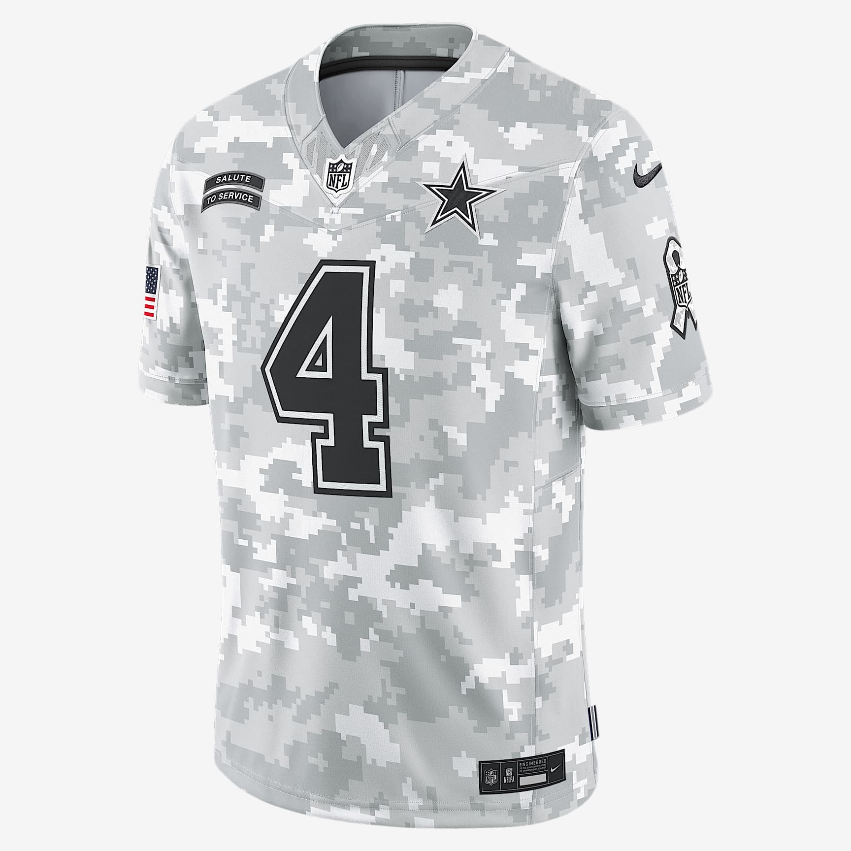 Dak Prescott Dallas Cowboys Salute to Service Men's Nike Dri-FIT NFL Limited Jersey