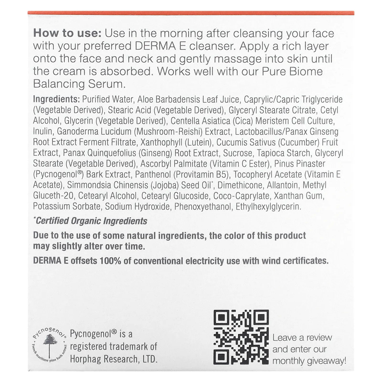 DERMA E, Pure Biome, балансирующий крем, 56 г (2 унции)