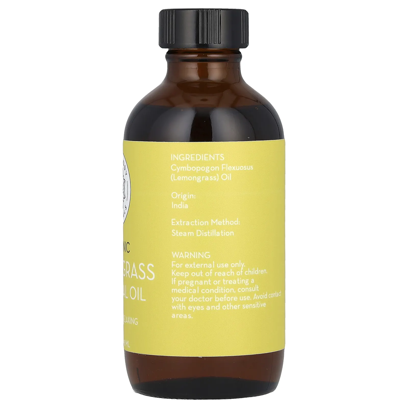 Pure Body Naturals, Органическое эфирное масло, лемонграсс, 118 мл (4 жидк. Унции)