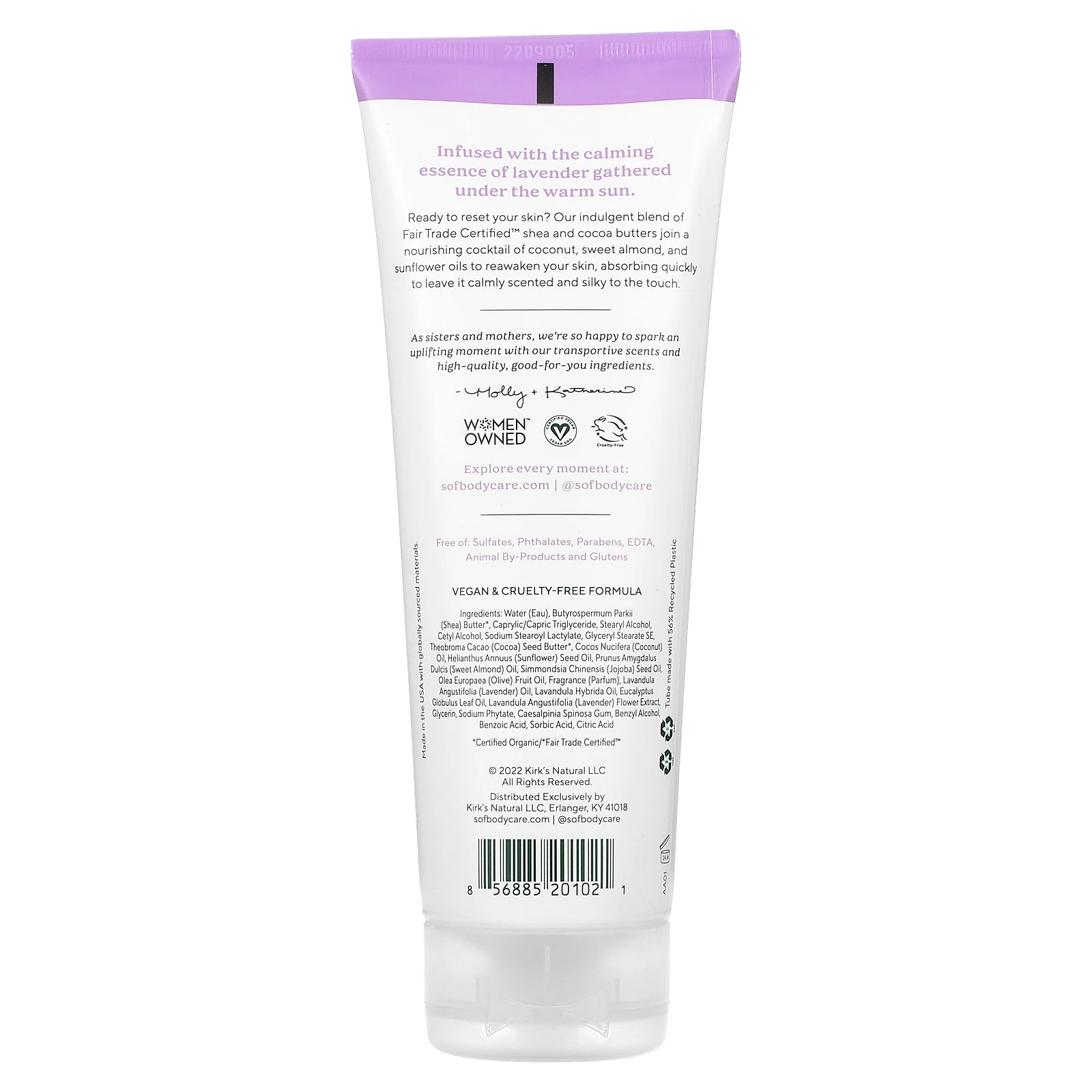 SoF, Увлажняющий крем для рук и тела, лавандовые поля, 237 мл (8 жидк. Унций)