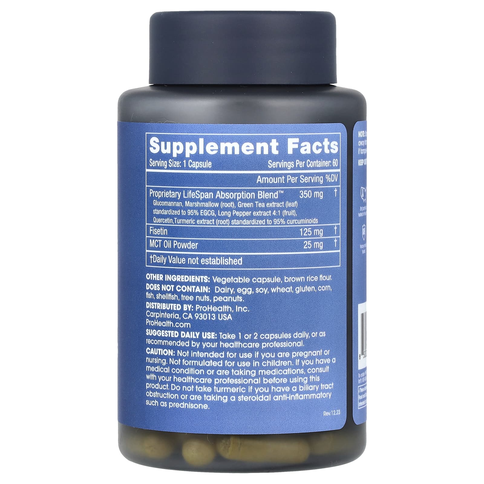 ProHealth Longevity, Fisetin Pro Longevity, 125 мг, 60 капсул