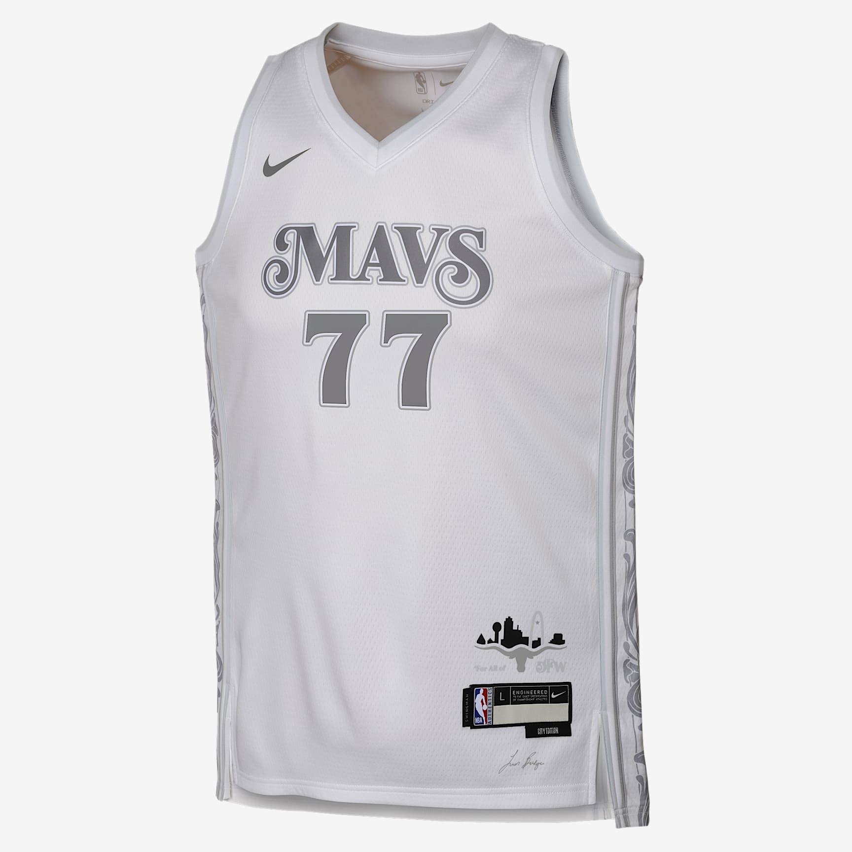 Luka Dončić Dallas Mavericks 2024/25 City Edition Big Kids' Nike Dri-FIT NBA Swingman Jersey