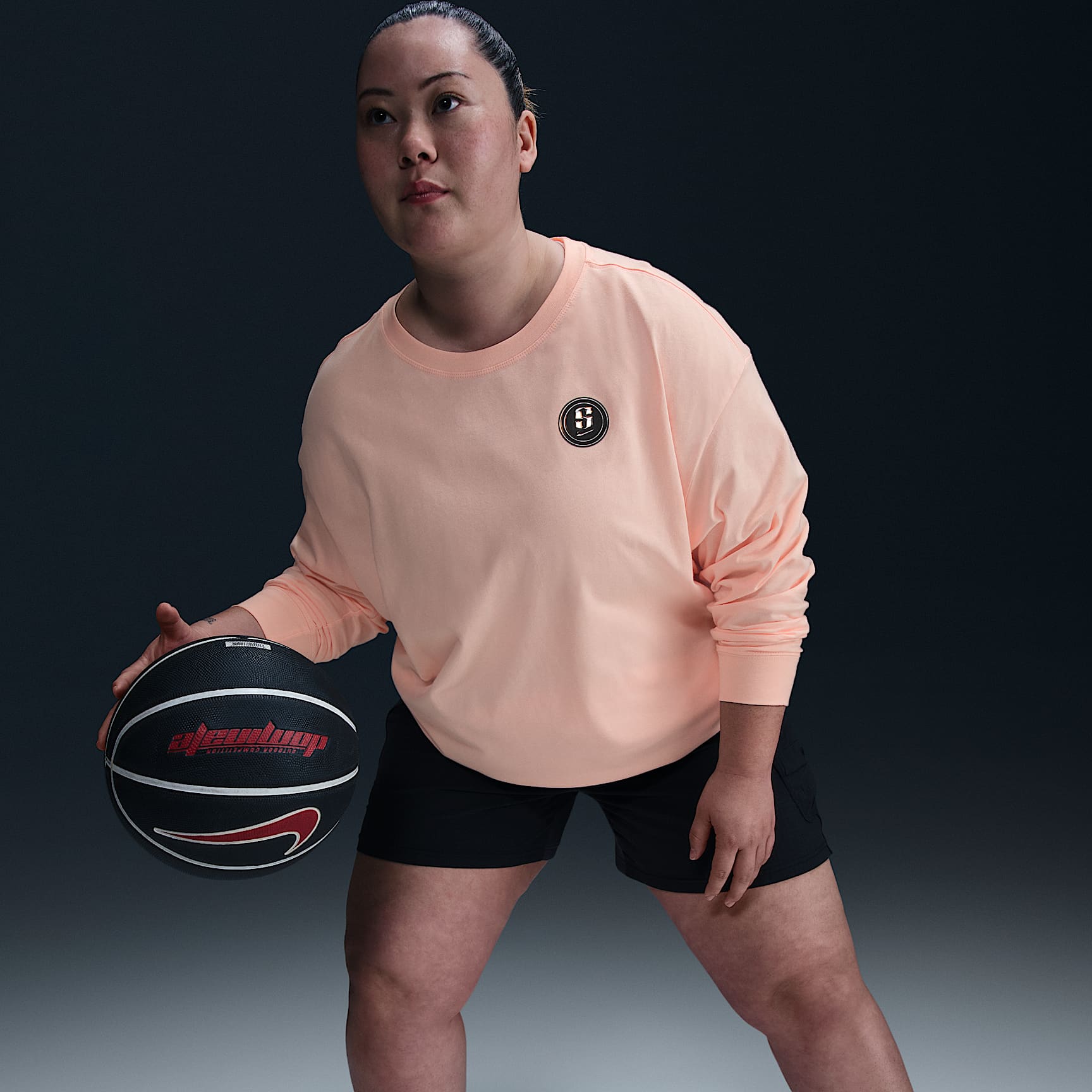 Sabrina Women's Long-Sleeve Basketball T-Shirt (Plus Size)