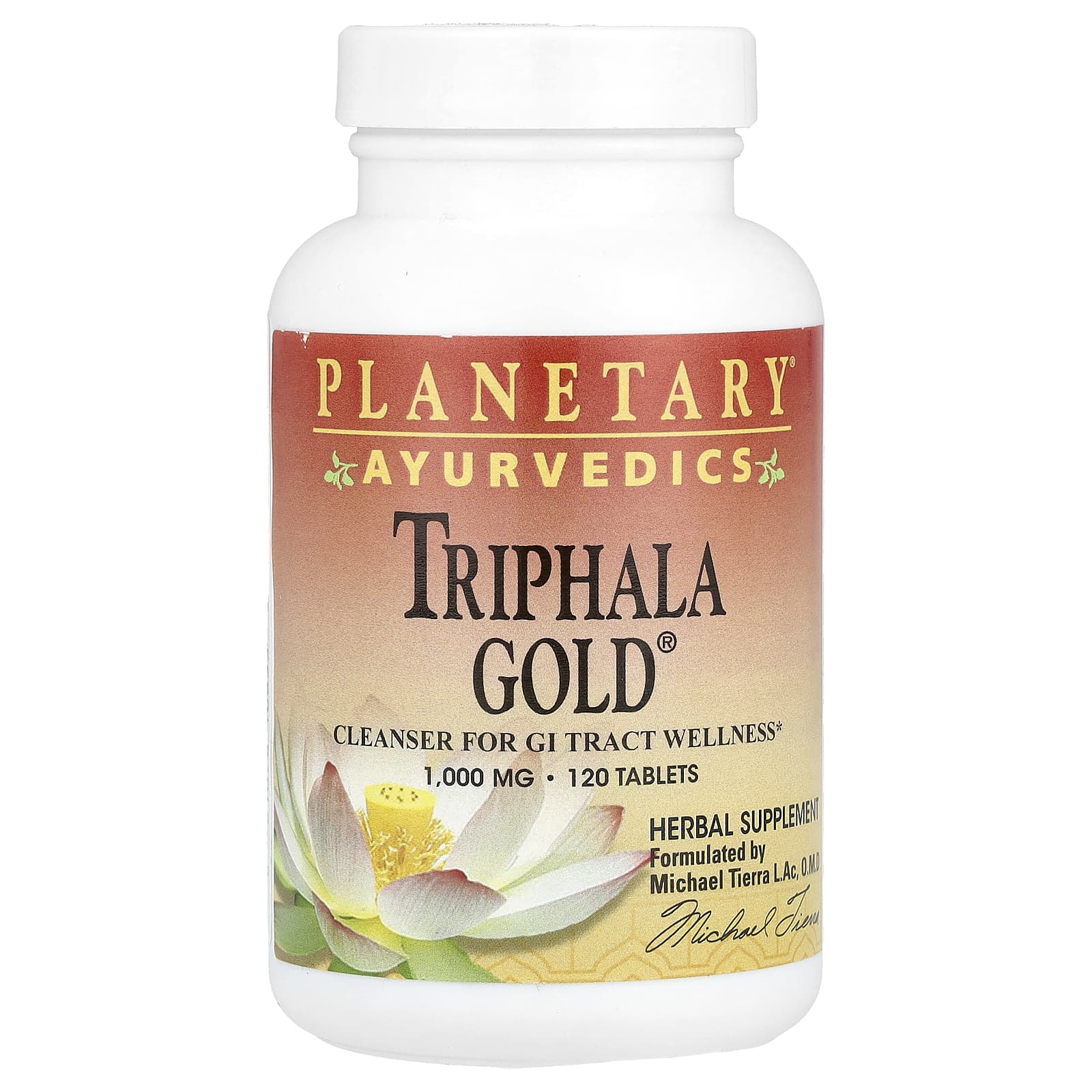 Planetary Herbals, Ayurvedics, Triphala Gold, 1000 мг, 120 таблеток