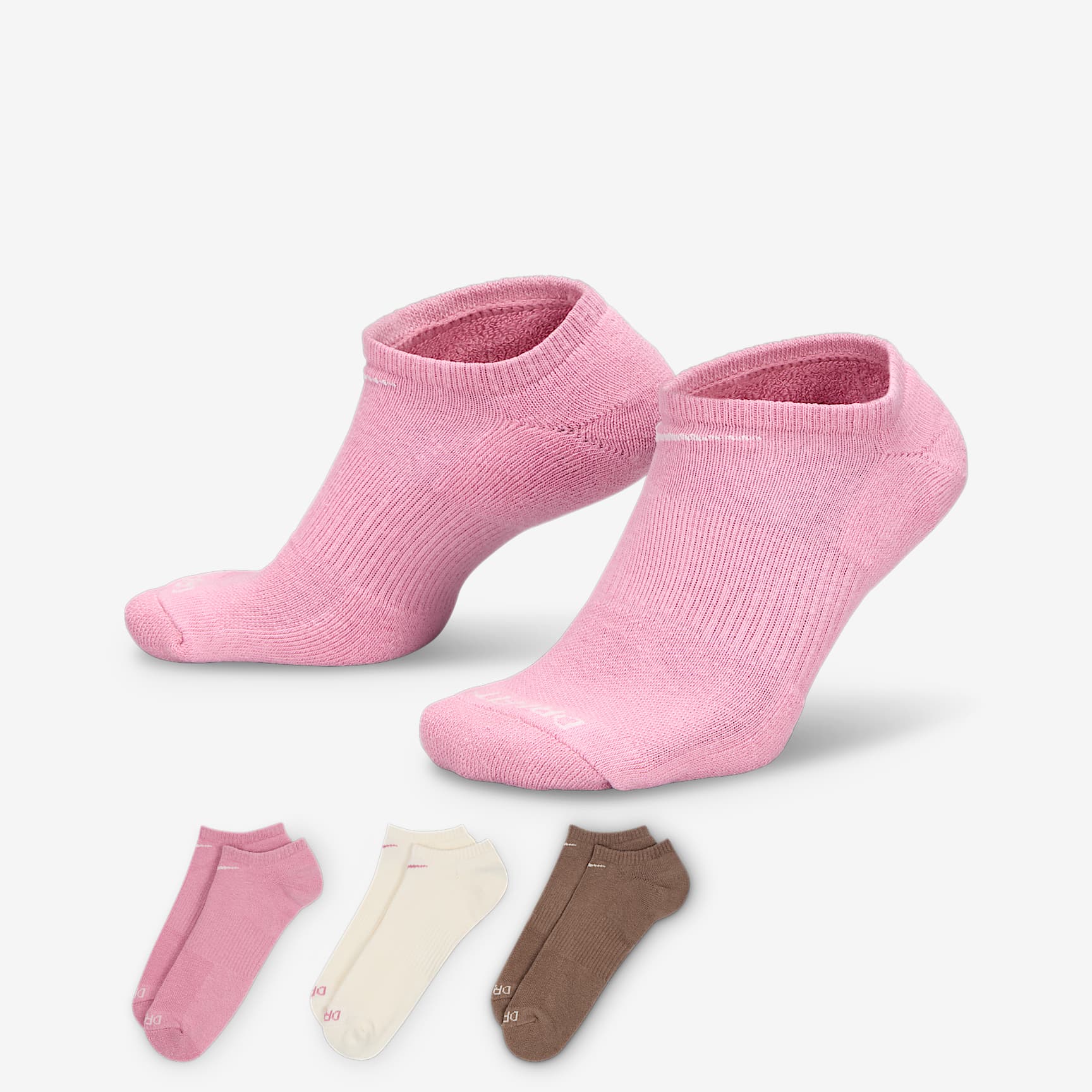 Nike Everyday Plus Cushion Training No-Show Socks (3 Pairs)