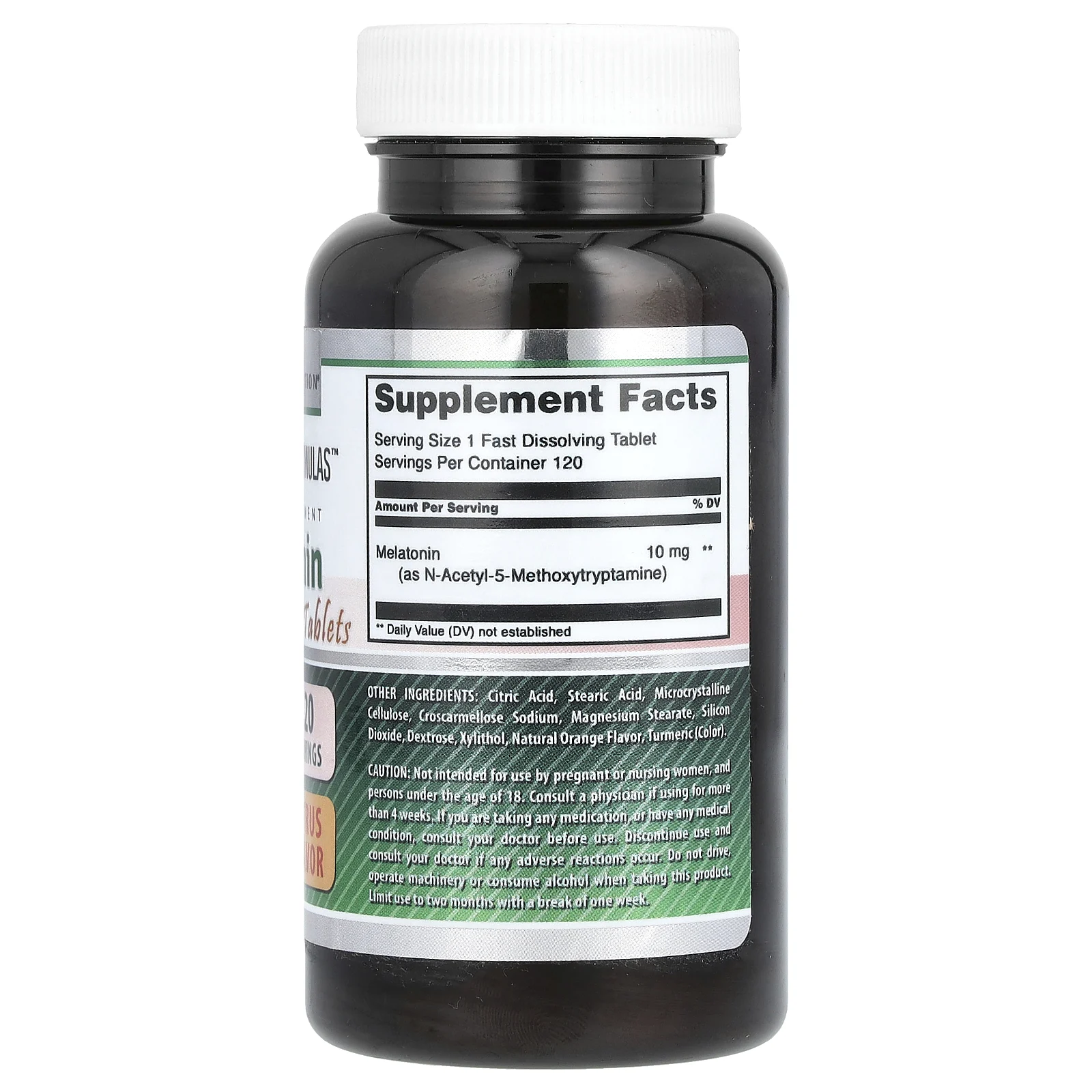 Amazing Nutrition, Мелатонин, цитрусовые, 10 мг, 120 таблеток