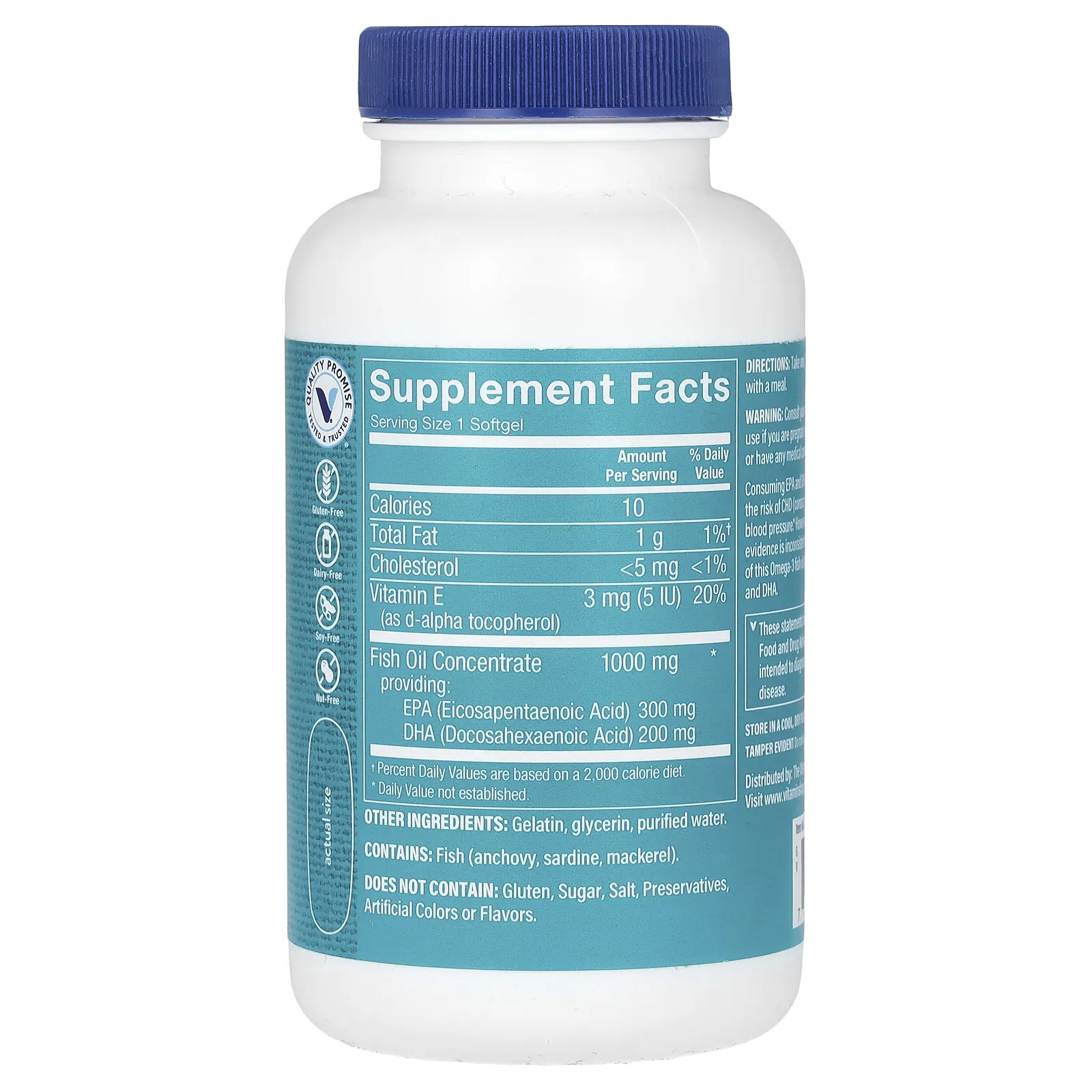 The Vitamin Shoppe, рыбий жир с омега-3, 120 мягких таблеток