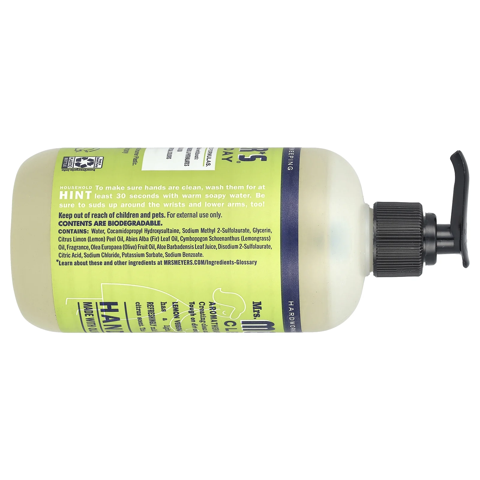 Mrs. Meyers Clean Day, мыло для рук, лимонная вербена, 370 мл (12,5 жидк. унции)
