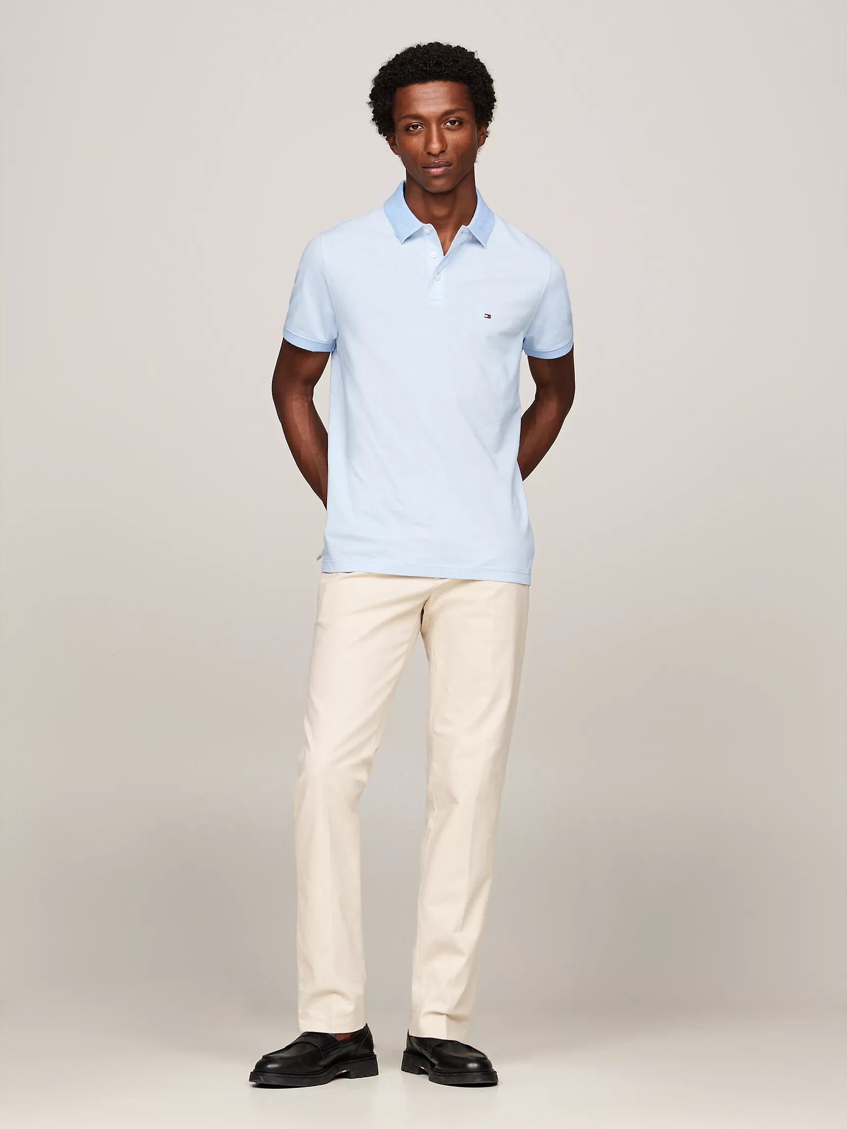 Мужское поло Tommy Hilfiger, Двухцветное поло стандартного кроя