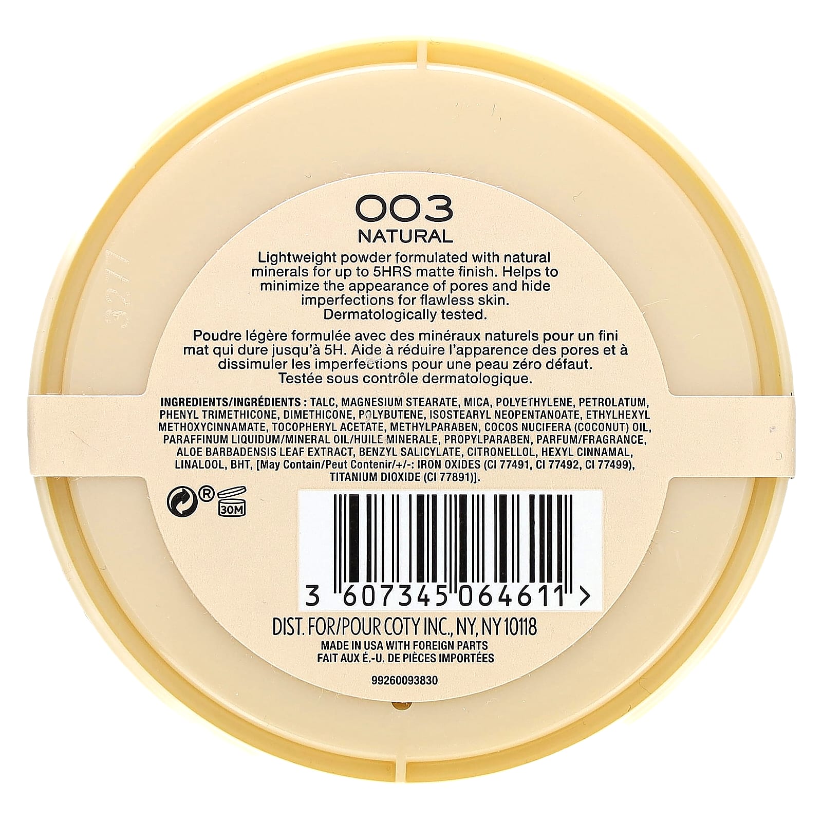 Rimmel London, Матовая пудра Stay Matte Powder, 003 Natural, 0,49 унции (14 г)