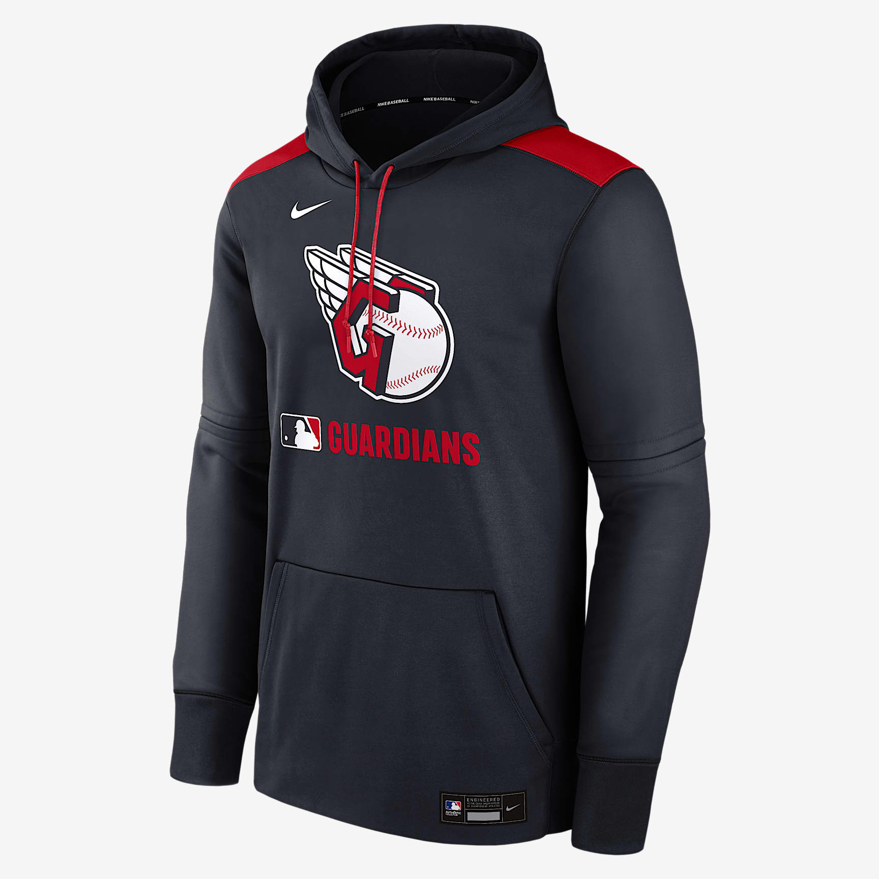 Cleveland Guardians Authentic Collection Men's Nike Therma MLB Pullover Hoodie