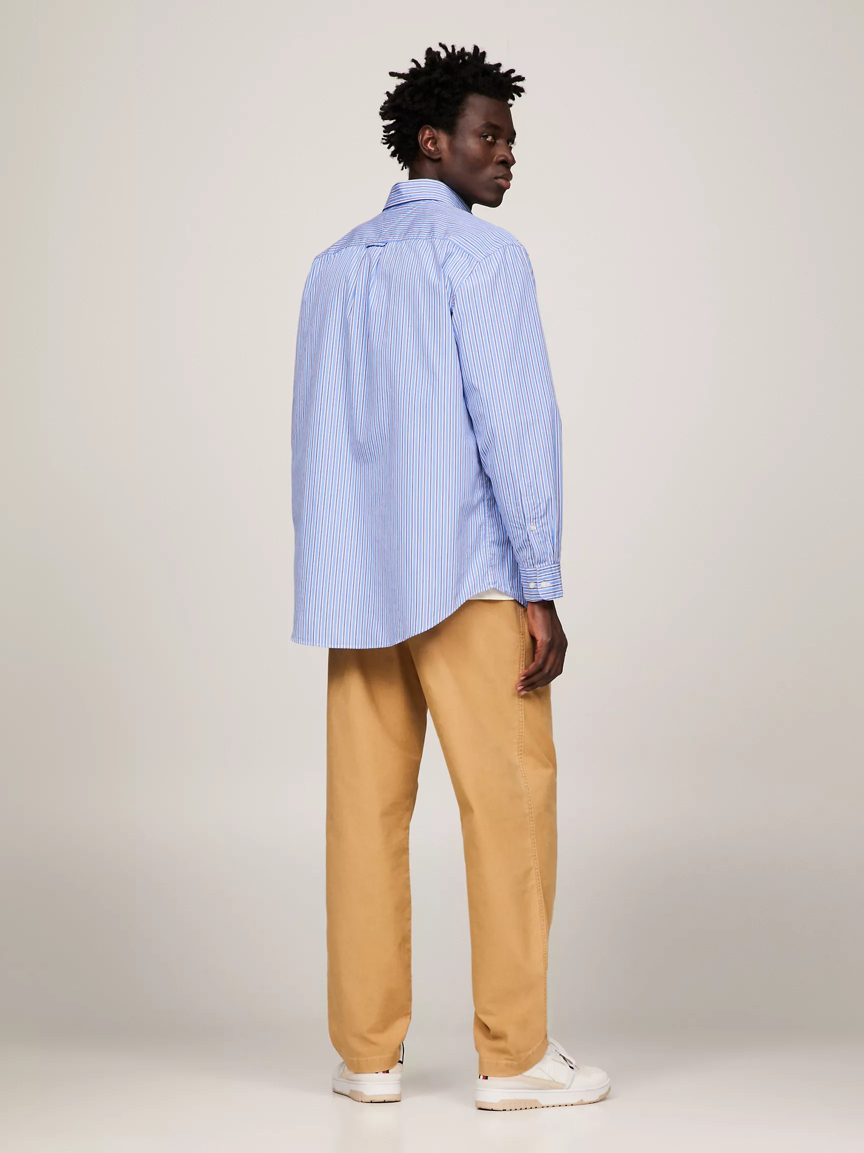 Мужская рубашка Tommy Hilfiger, Полосатая рубашка стандартного кроя из поплина