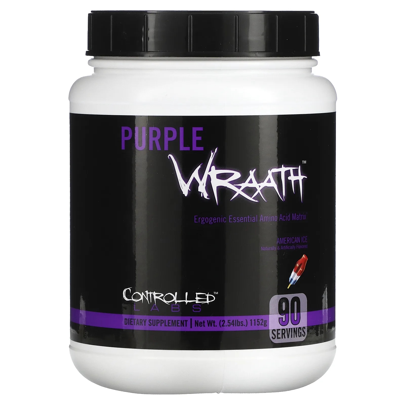 Controlled Labs, Purple Wraath, трехцветный фруктовый лед, 1152 г (2,54 фунта)