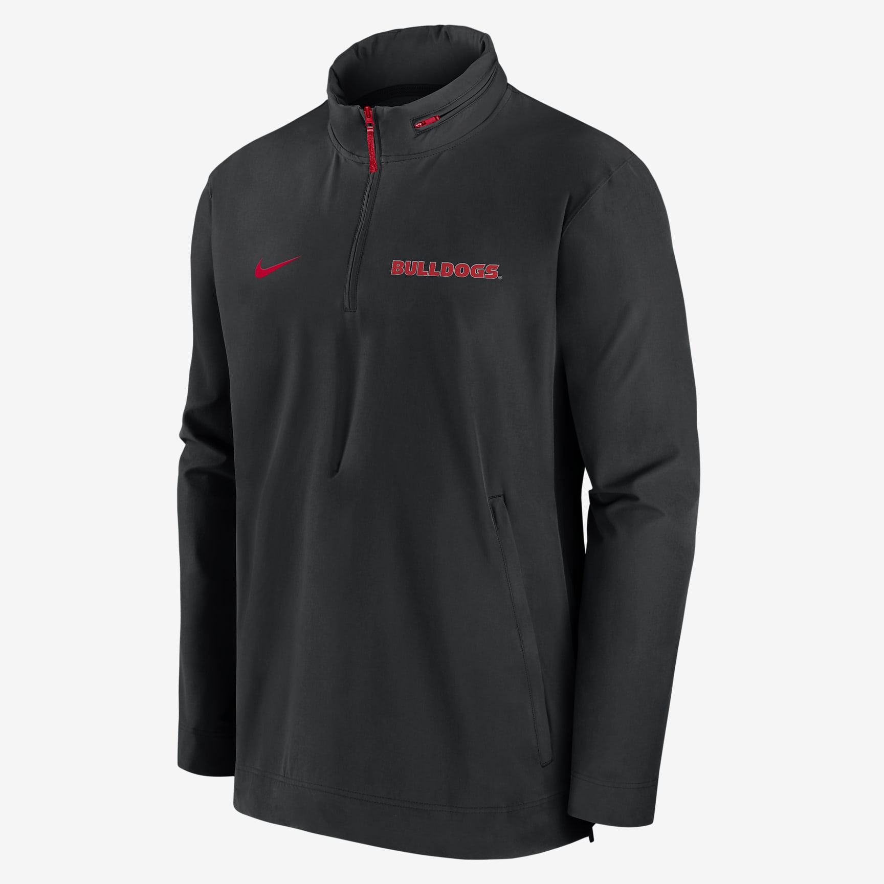 Georgia Bulldogs Sideline Coach Men's Nike College 1/2-Zip Hooded Jacket
