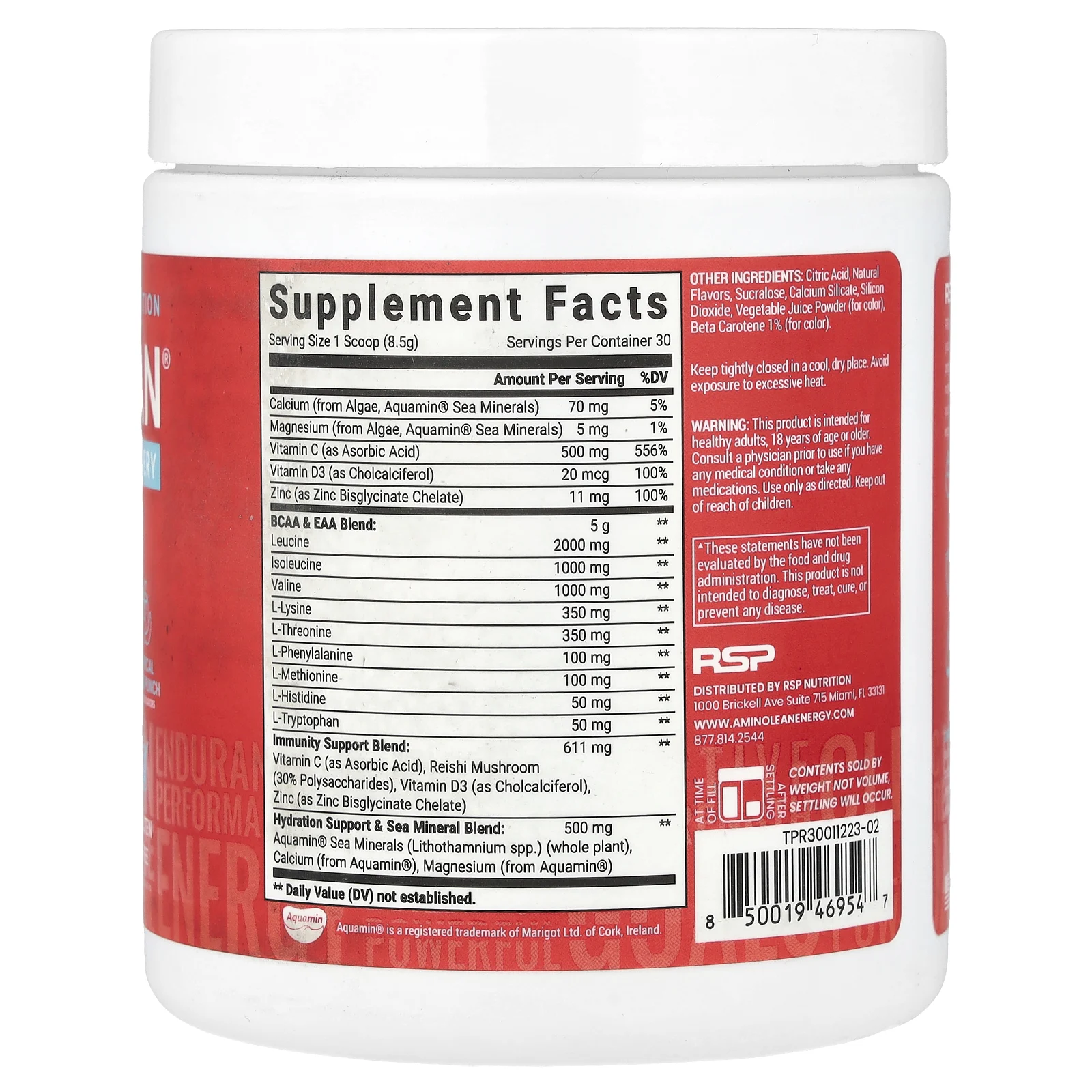 RSP Nutrition, AminoLean Recovery, пунш из тропических островов, без кофеина, 255 г (8,99 унции)